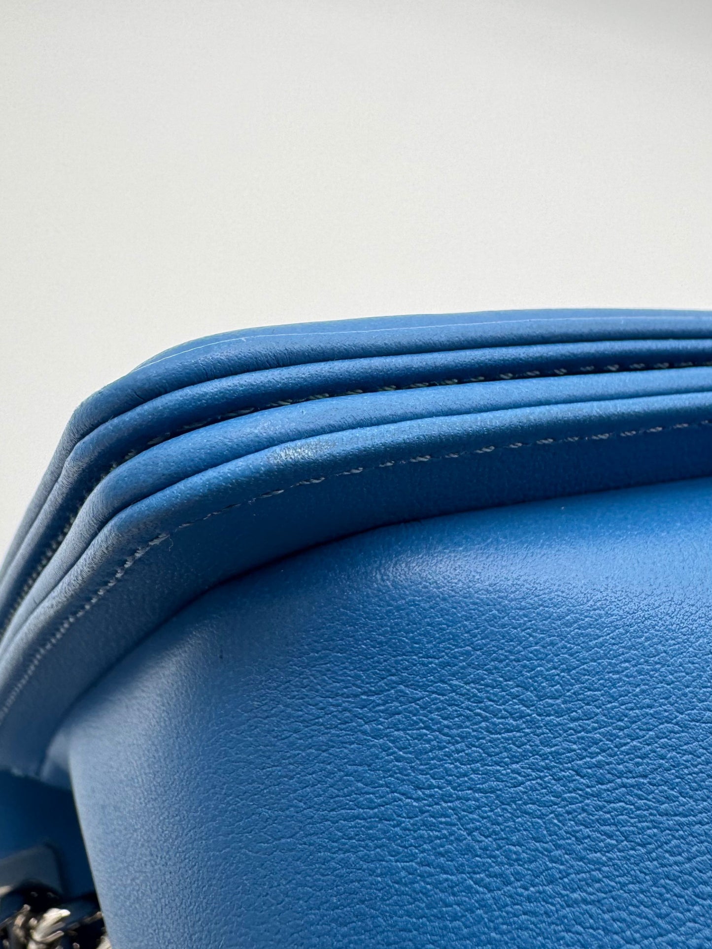 Chanel Boy Medium Blue Electric Clafskin