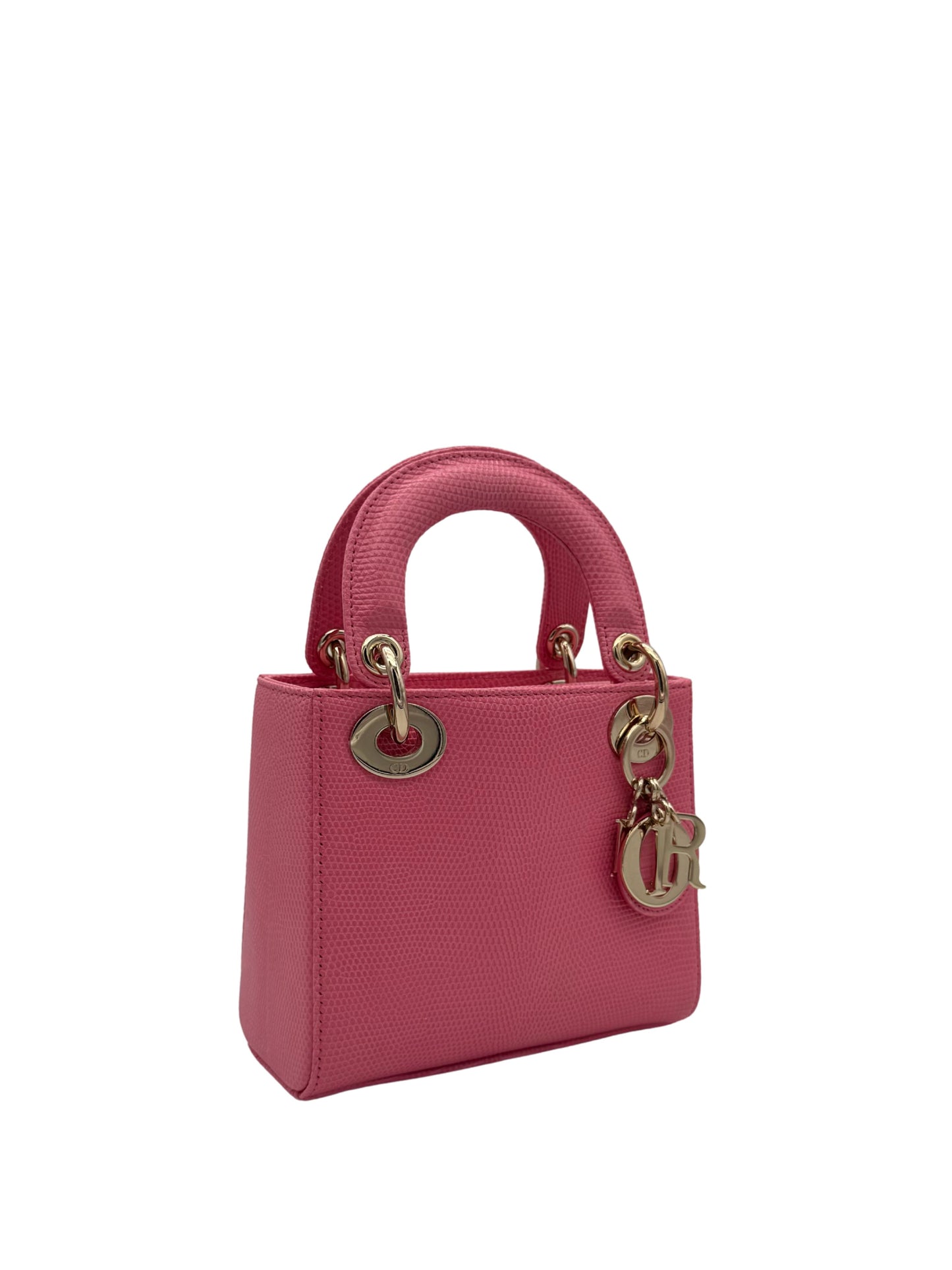 Dior Lady Mini Lizard Rose Des Vents Gold Hardware