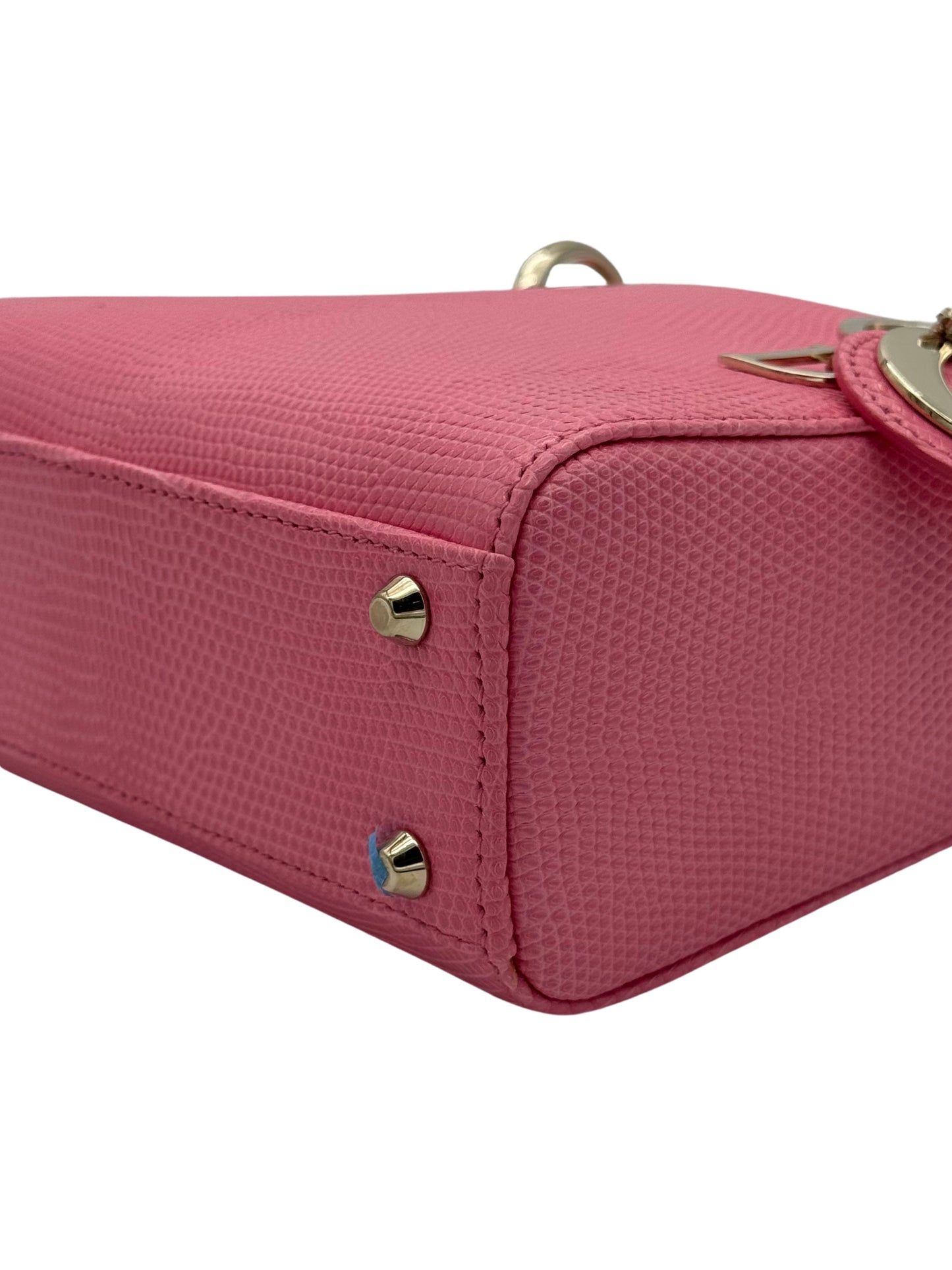 Dior Lady Mini Lizard Rose Des Vents Gold Hardware