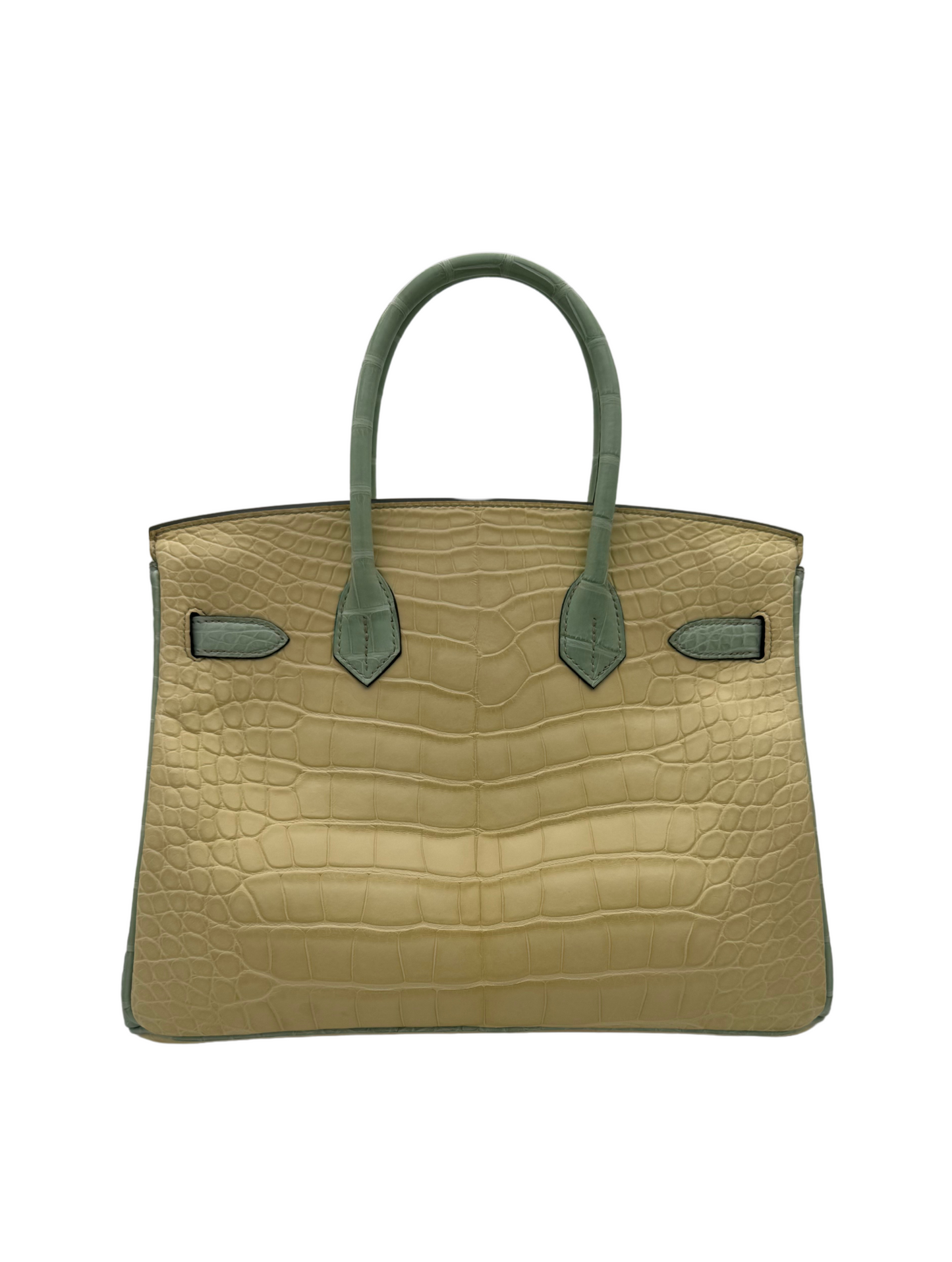 Hermès Birkin 30 HSS Alligator Vert D'Eau Jaune Poussin