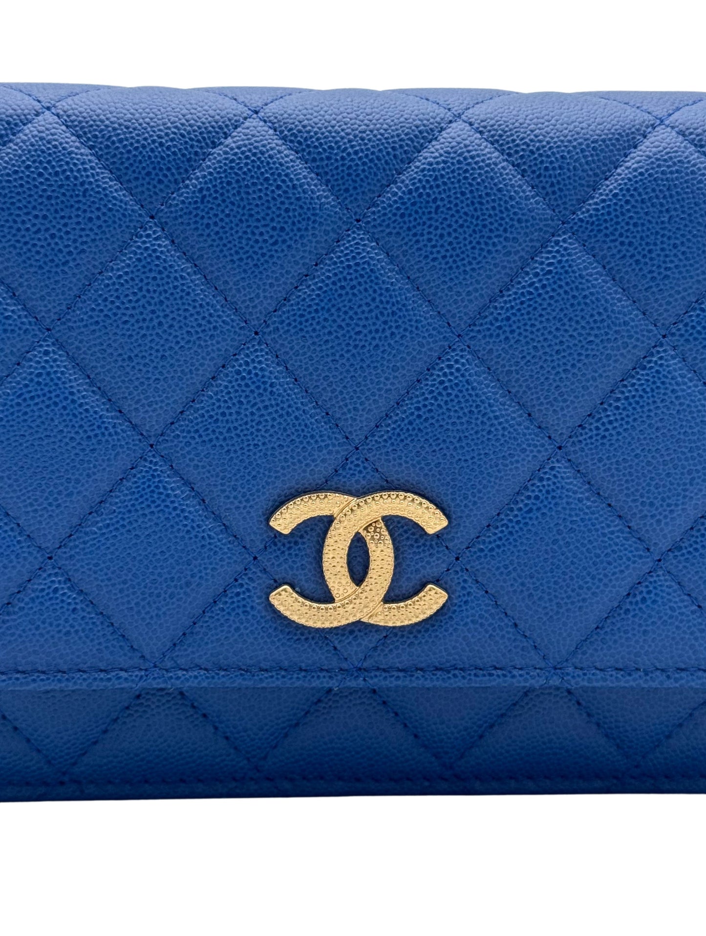 Chanel Wallet On Chain Blue Caviar