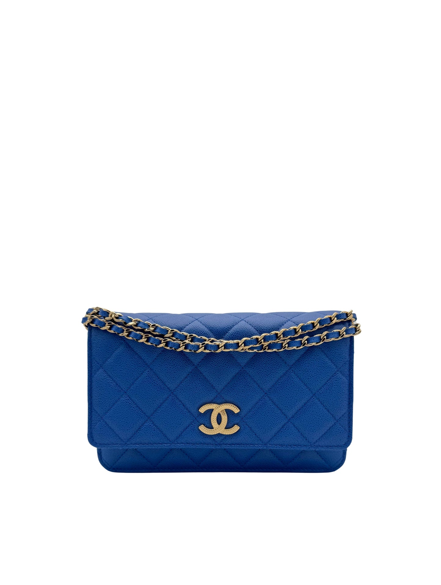 Chanel Wallet On Chain Blue Caviar