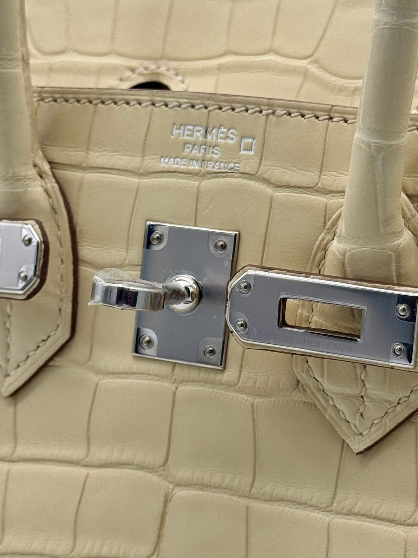 Hermès Birkin 25 Alligator Vanille Matte