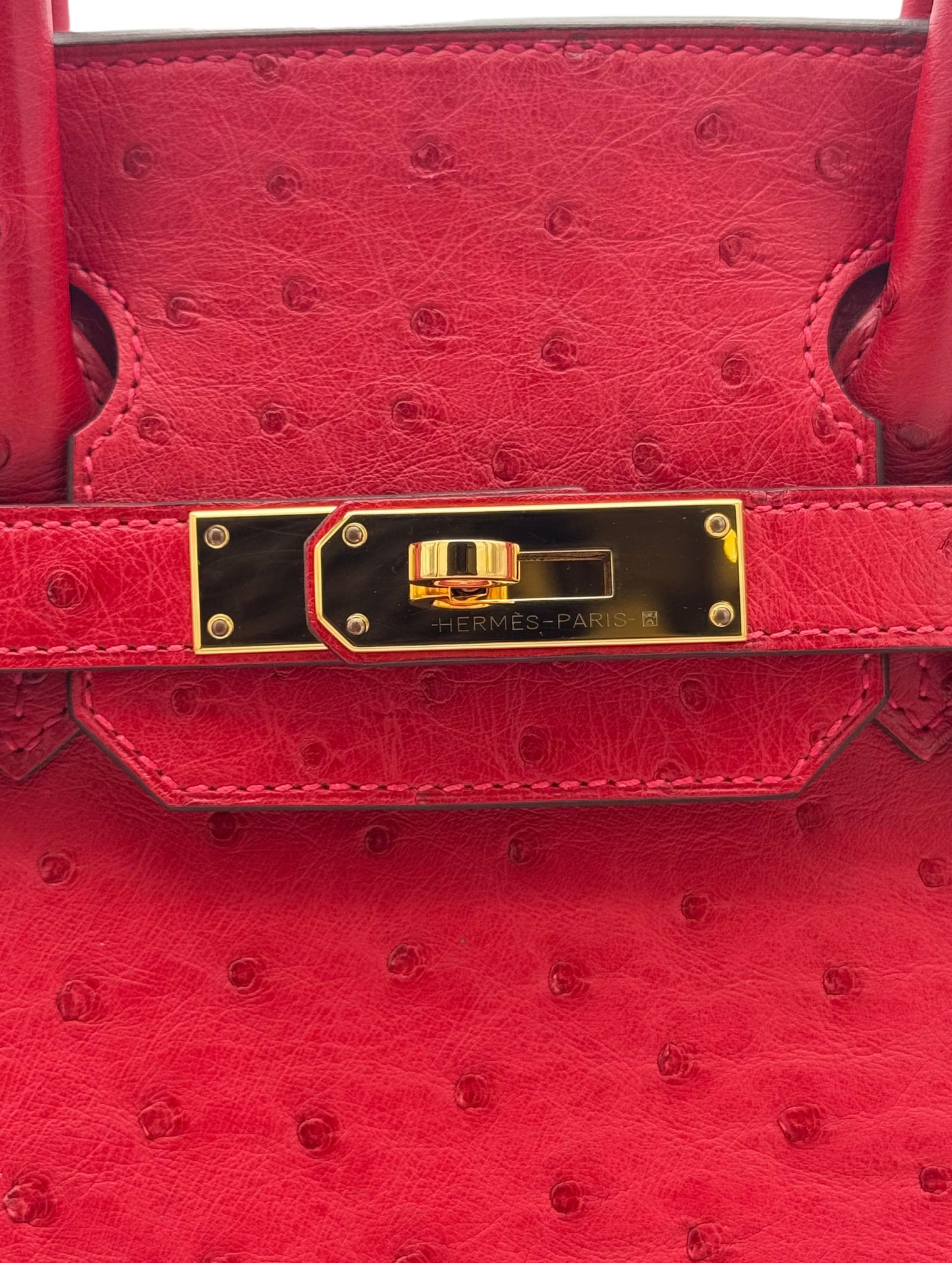 Hermès Birkin 30 Ostrich Bougainvillea