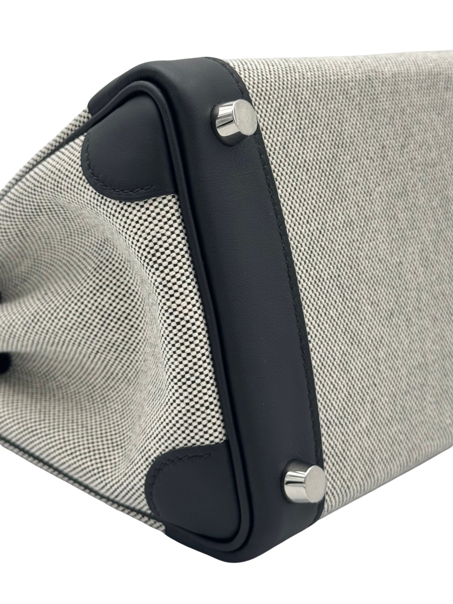 Hermès Birkin 25 Toile Black Palladium Hardware