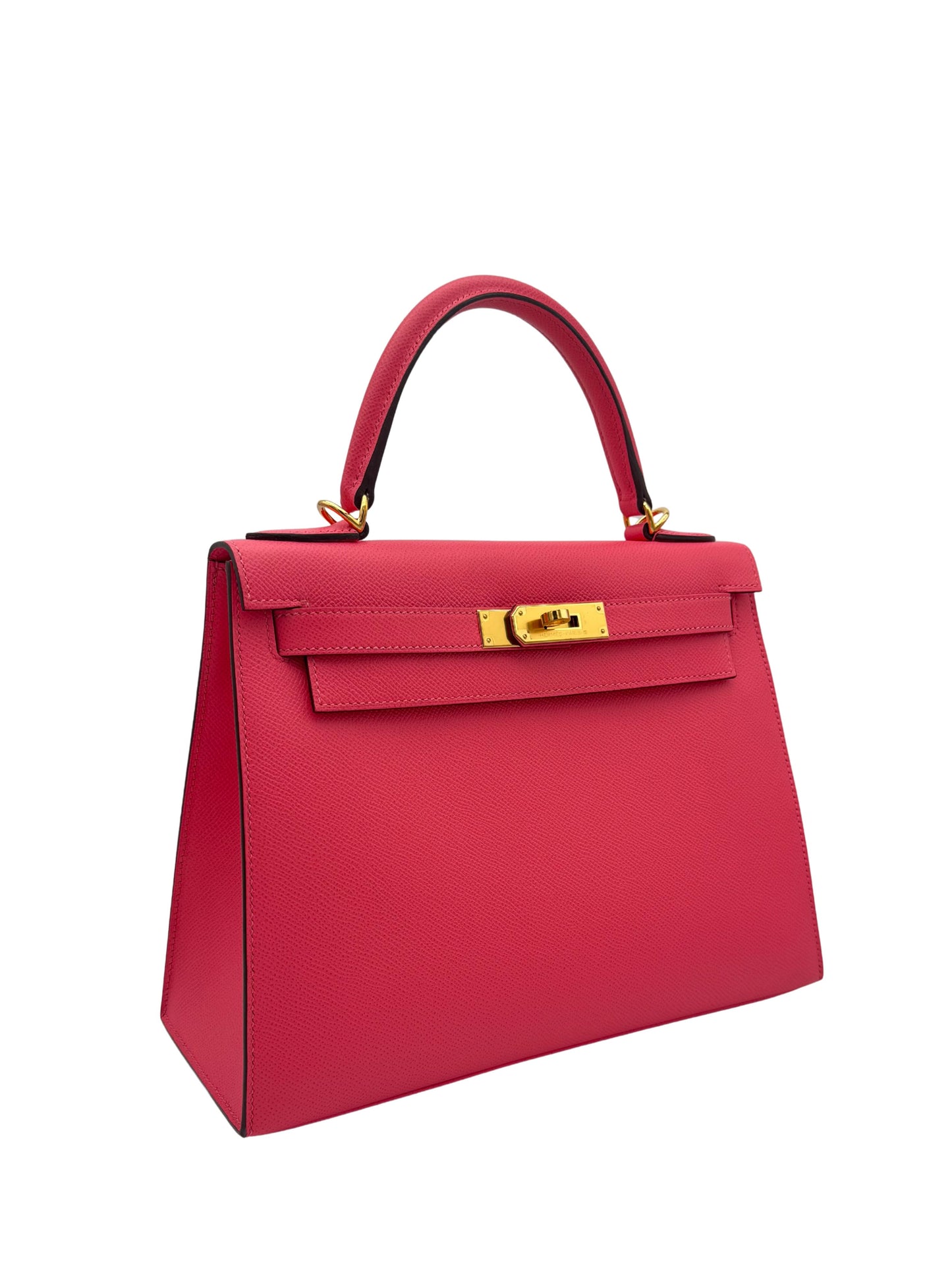 Hermès Kelly 28 Epsom Rose Azalee Gold Hardware