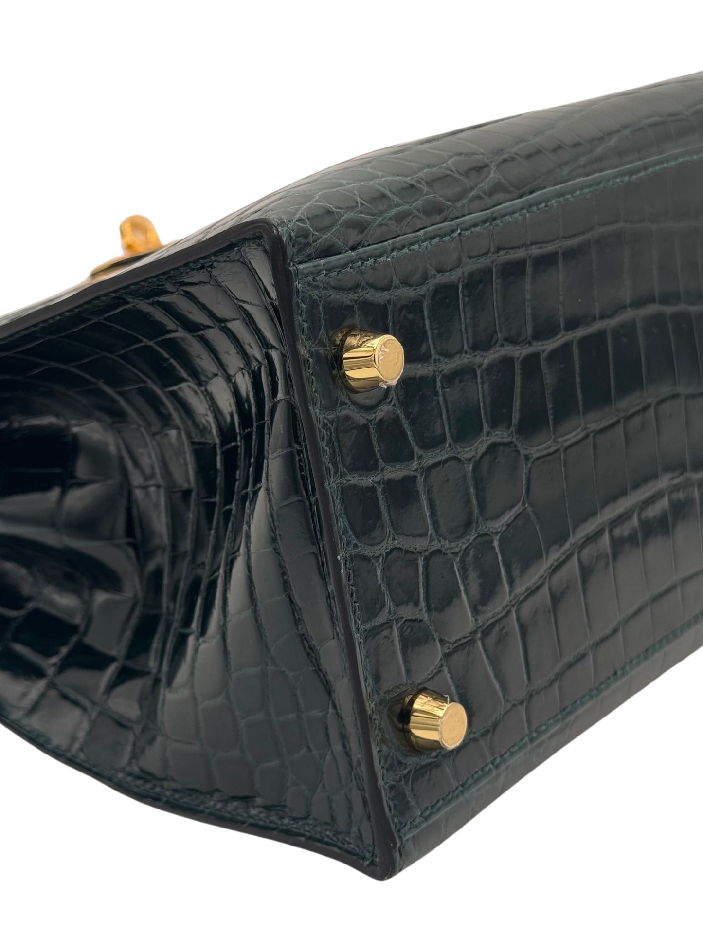 Hermès Kelly 28 Niloticus Crocodile Vert Cypress
