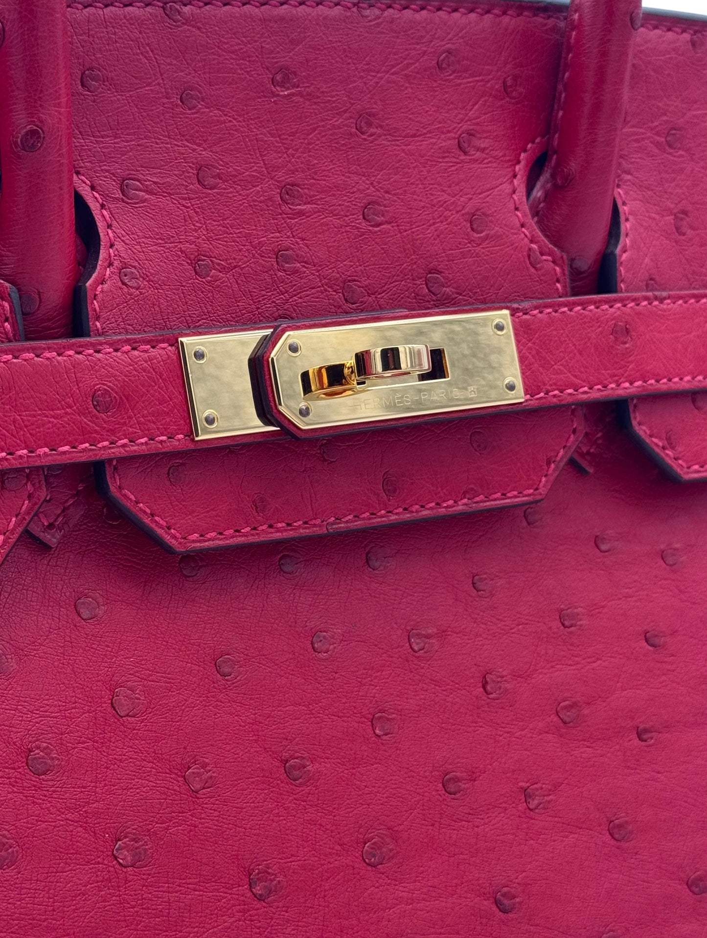 Hermès Birkin 30 Ostrich Bougainvillea