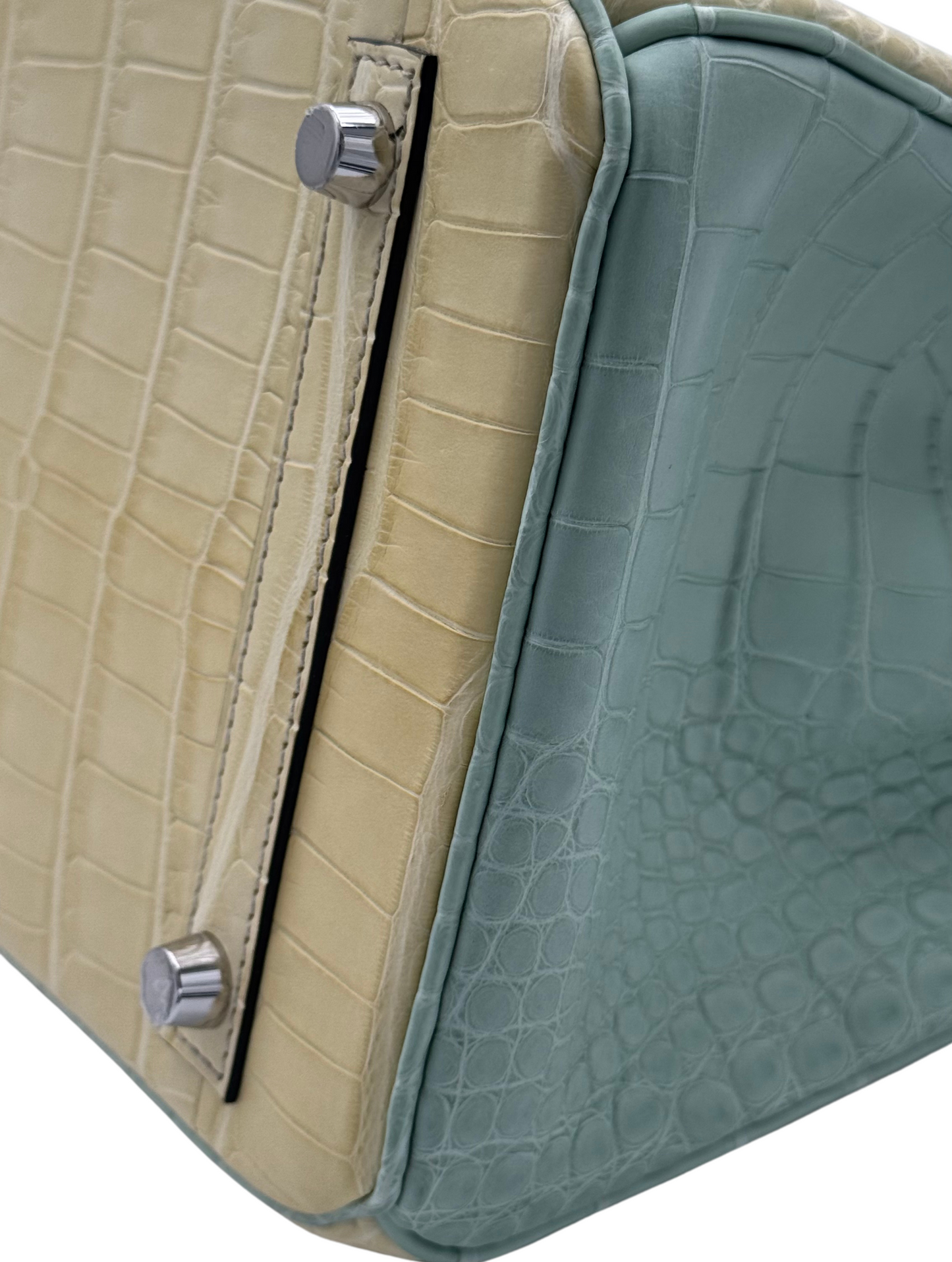 Hermès Birkin 30 HSS Alligator Vert D'Eau Jaune Poussin