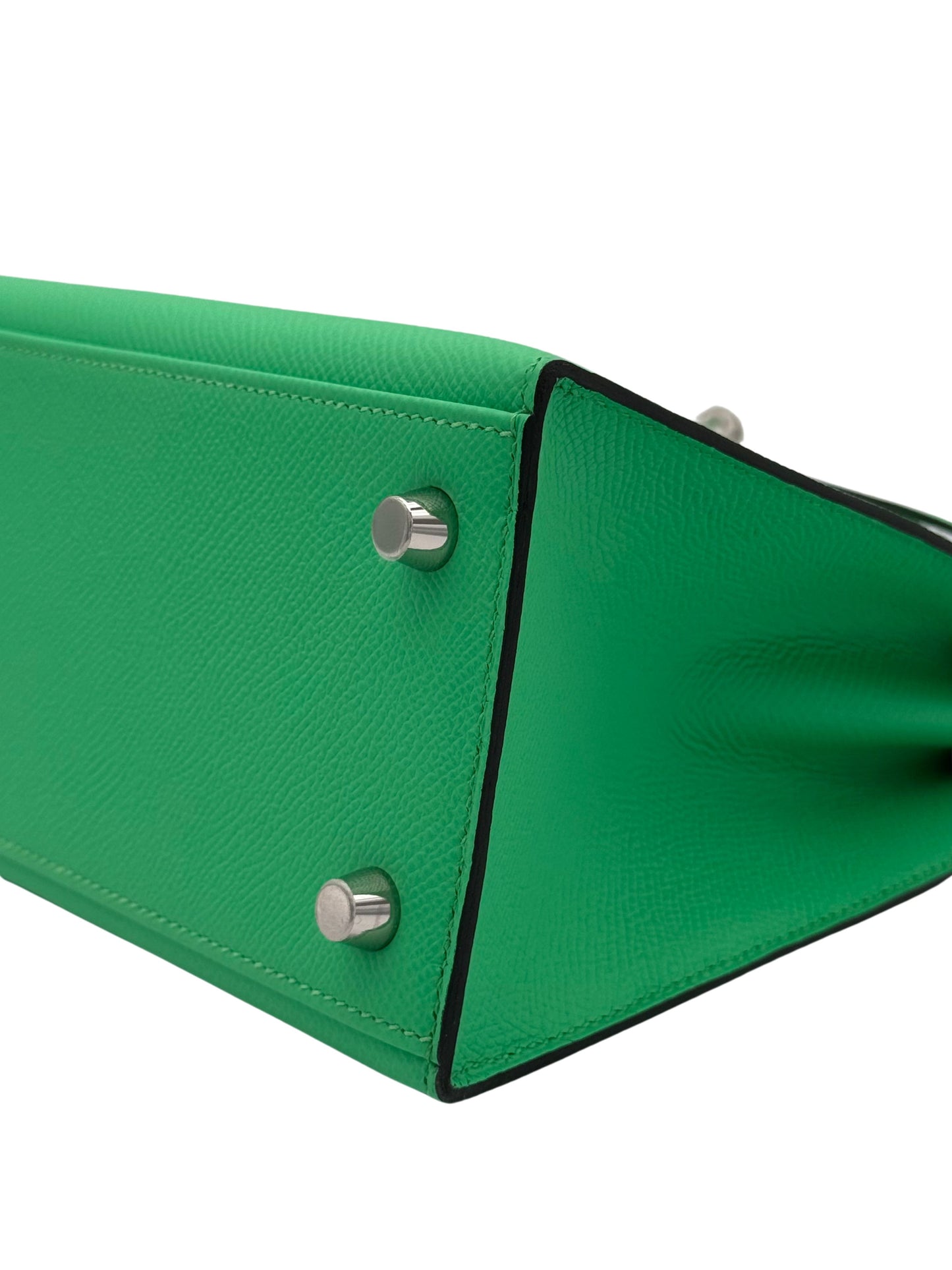Hermès Kelly 25 Epsom Vert Comics Palladium Hardware