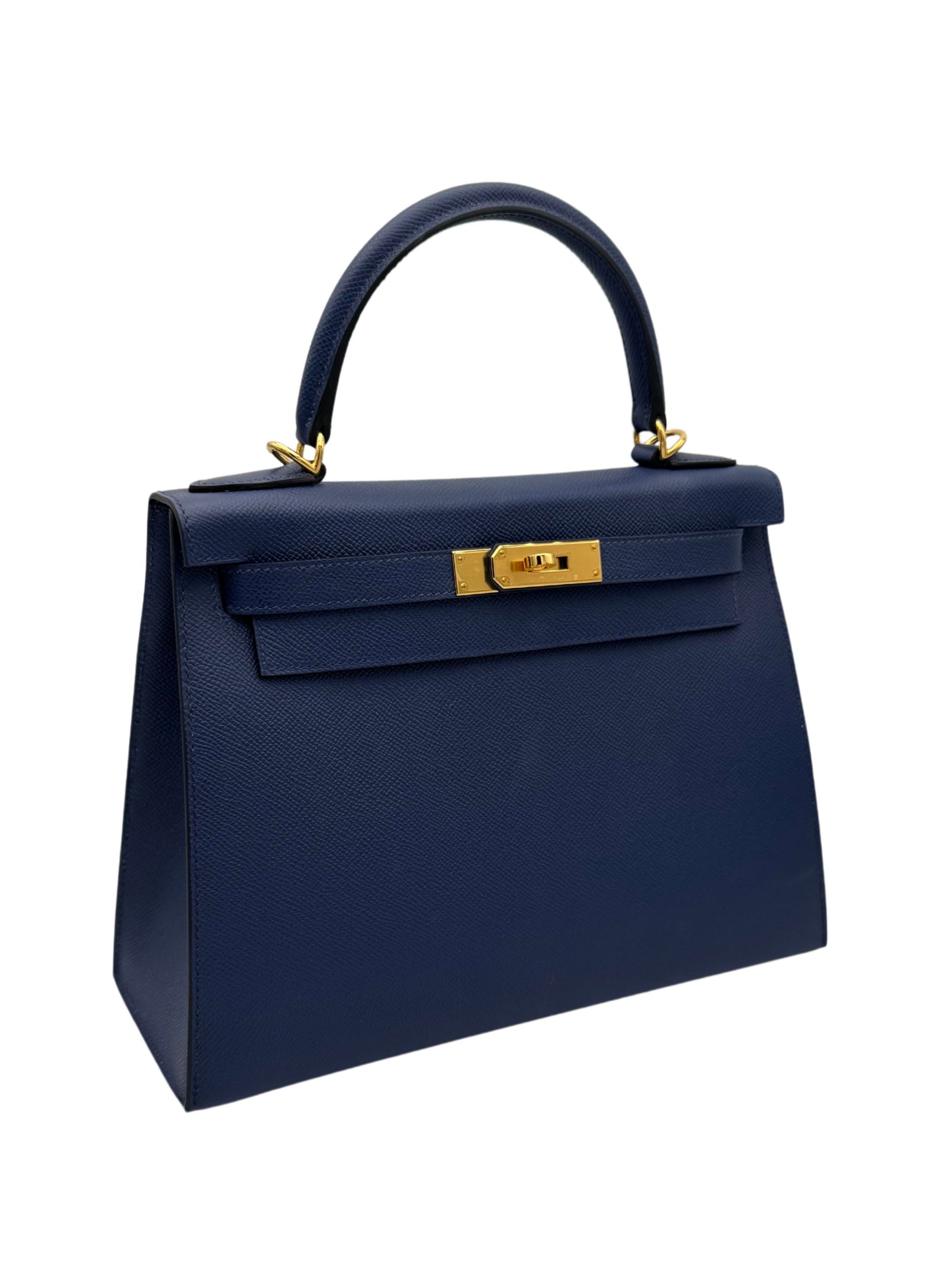 Hermès Kelly 28 HSS Epsom Blue Sapphire / Grey Perle