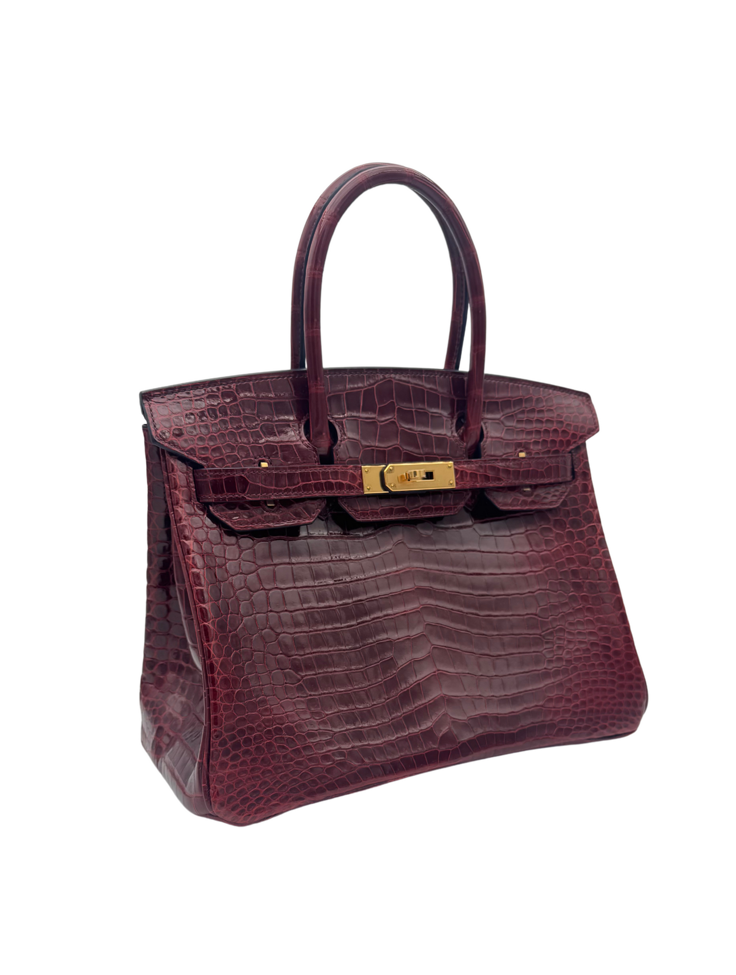 Hermès Birkin 30 Crocodile Porosus Bourdeaux