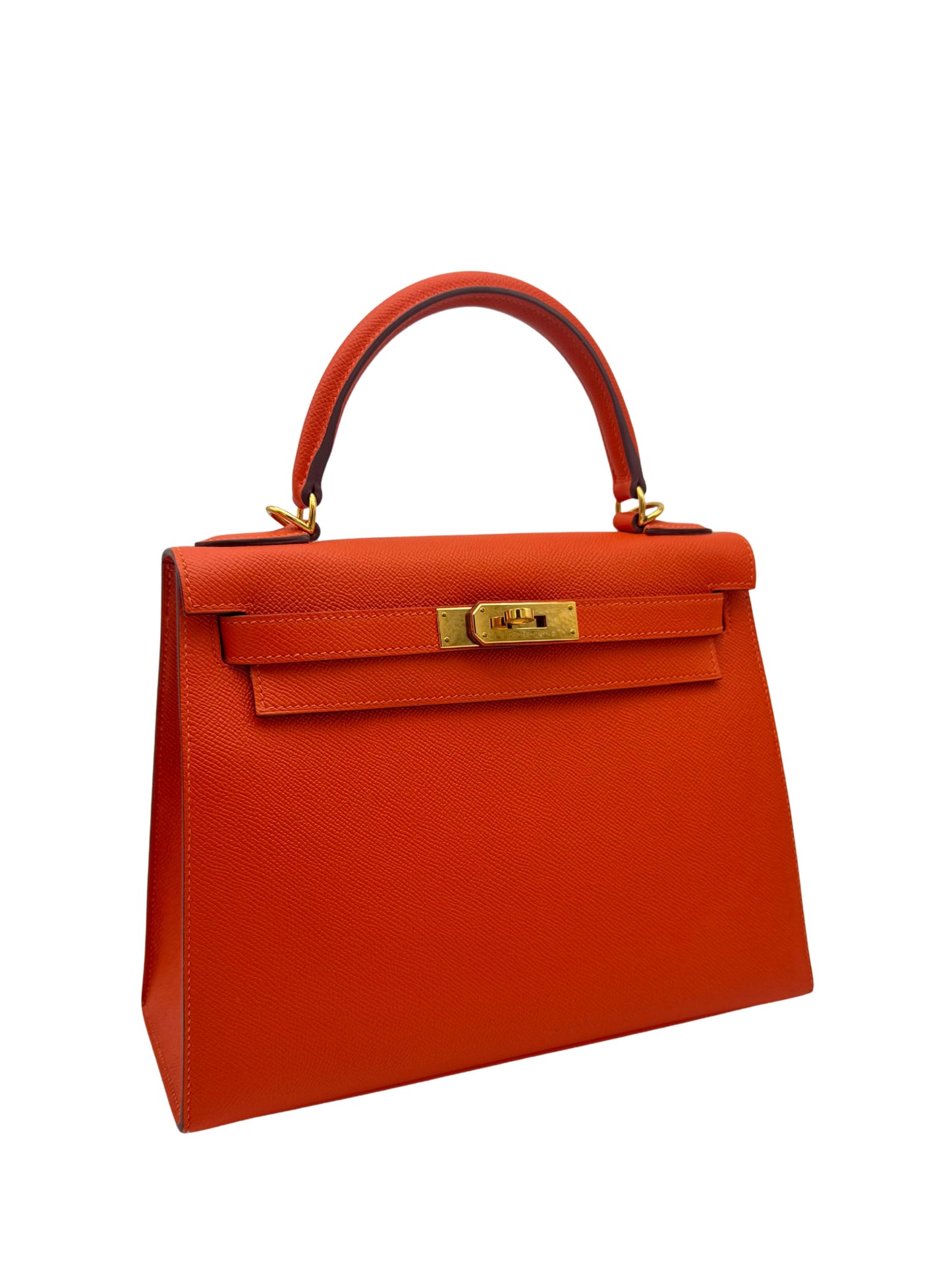 Hermès Kelly 28 Epsom Orange Gold Hardware