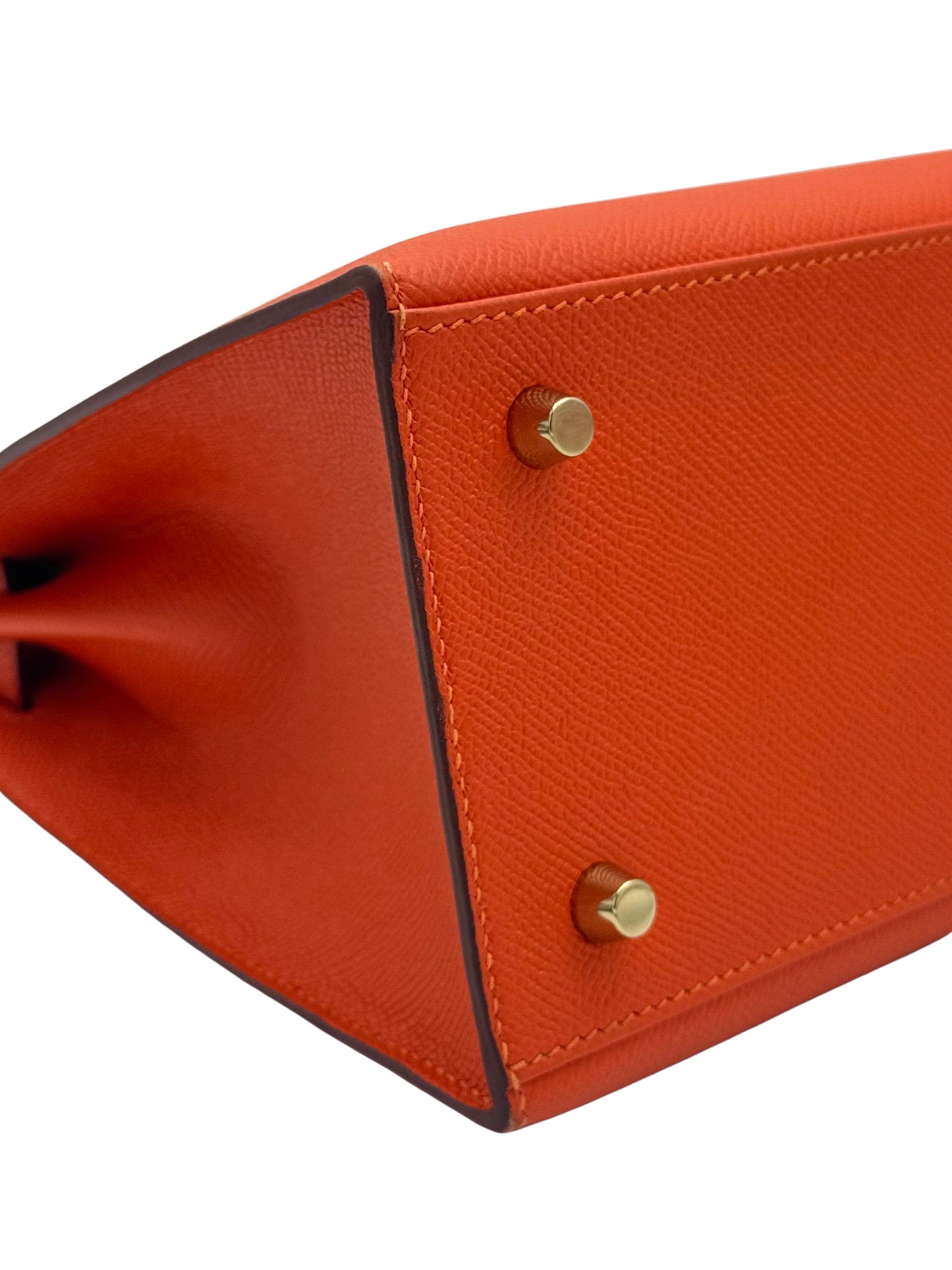 Hermès Kelly 28 Epsom Orange Gold Hardware