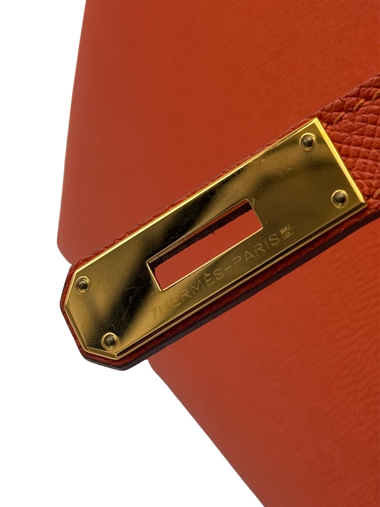 Hermès Kelly 28 Epsom Orange Gold Hardware