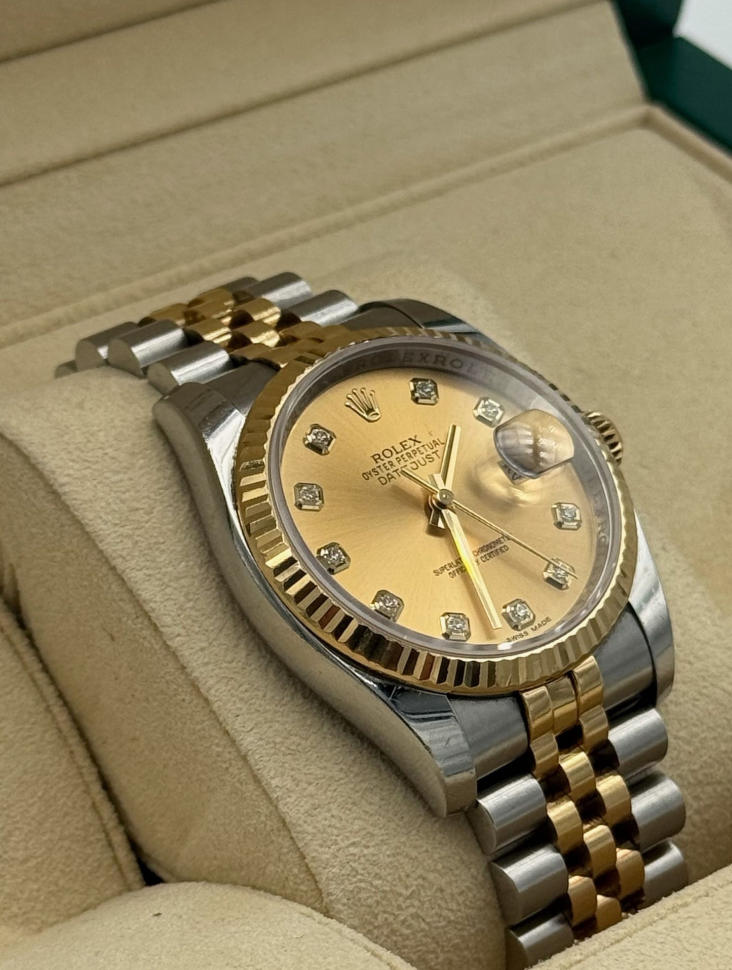 Rolex Datejust 36mm Steel/Gold Diamond Dial