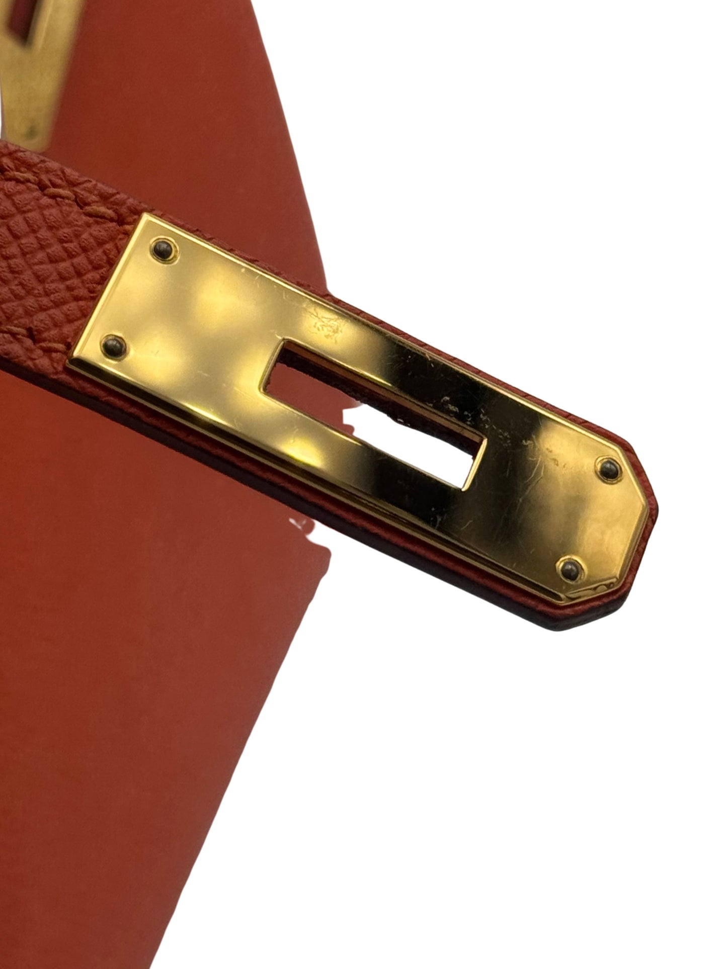 Hermès Kelly 28 Epsom Orange Gold Hardware