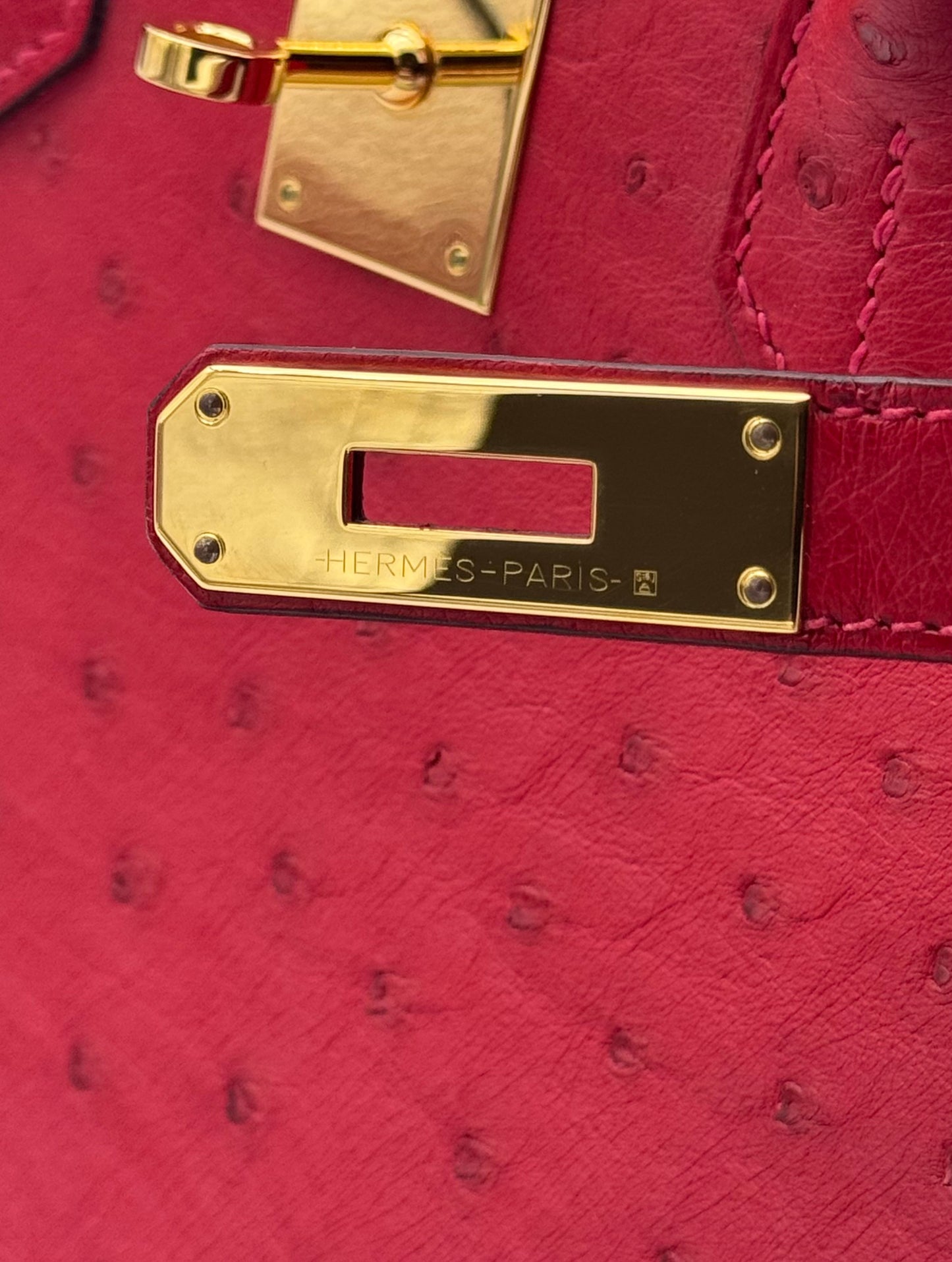 Hermès Birkin 30 Ostrich Bougainvillea
