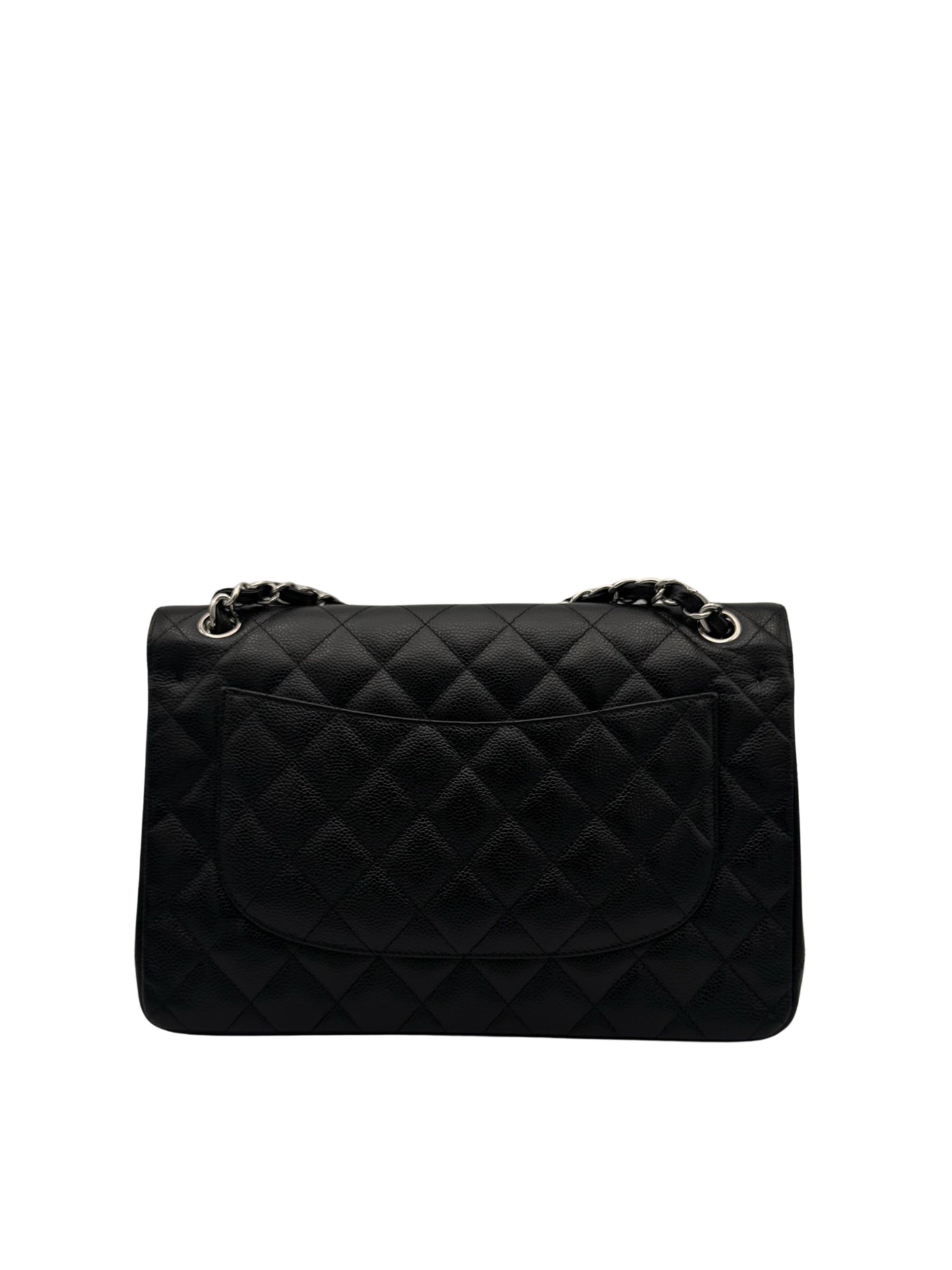 Chanel Classic Jumbo Black Caviar Leather