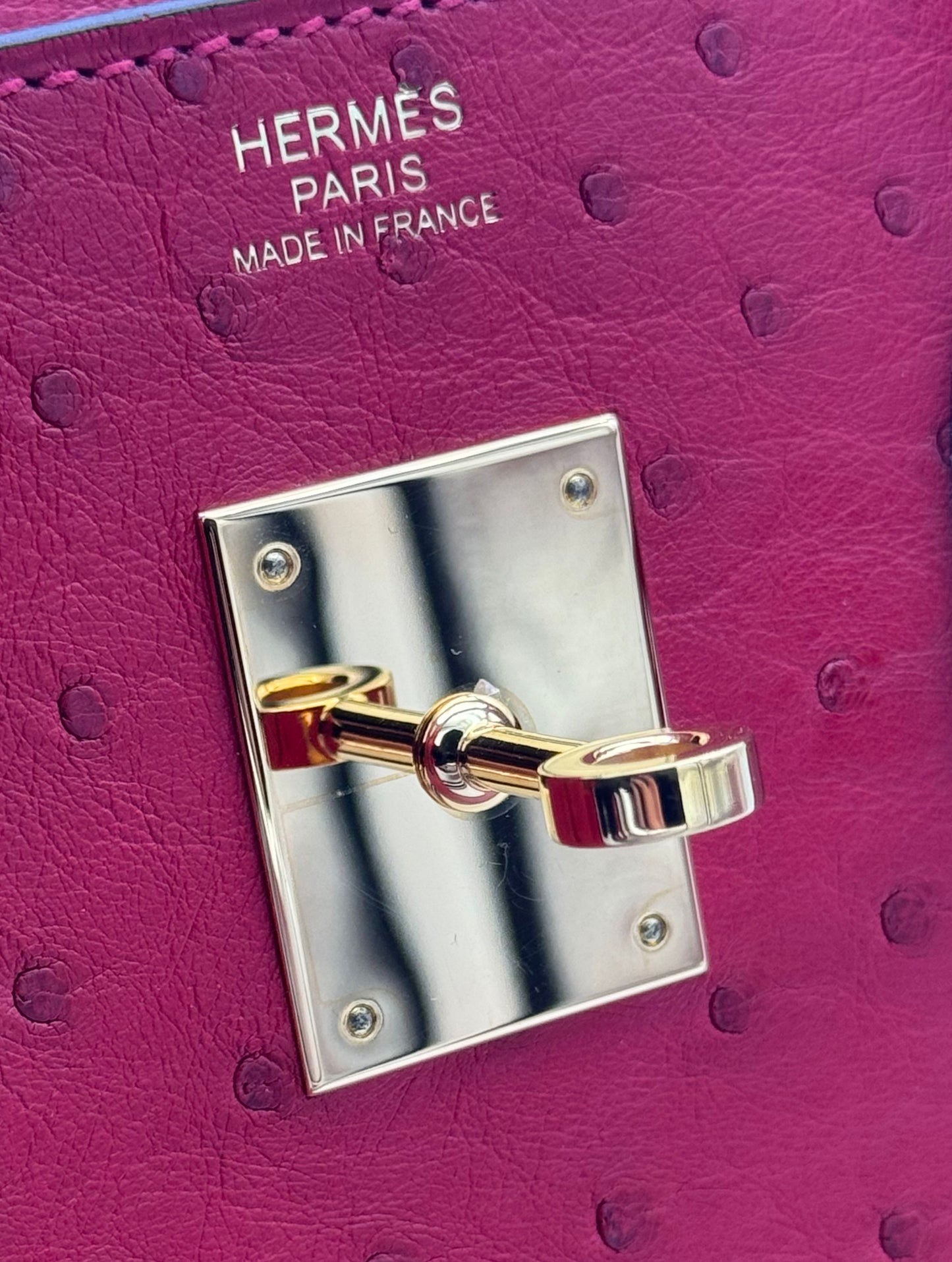 Hermès Birkin 30 Ostrich Bougainvillea