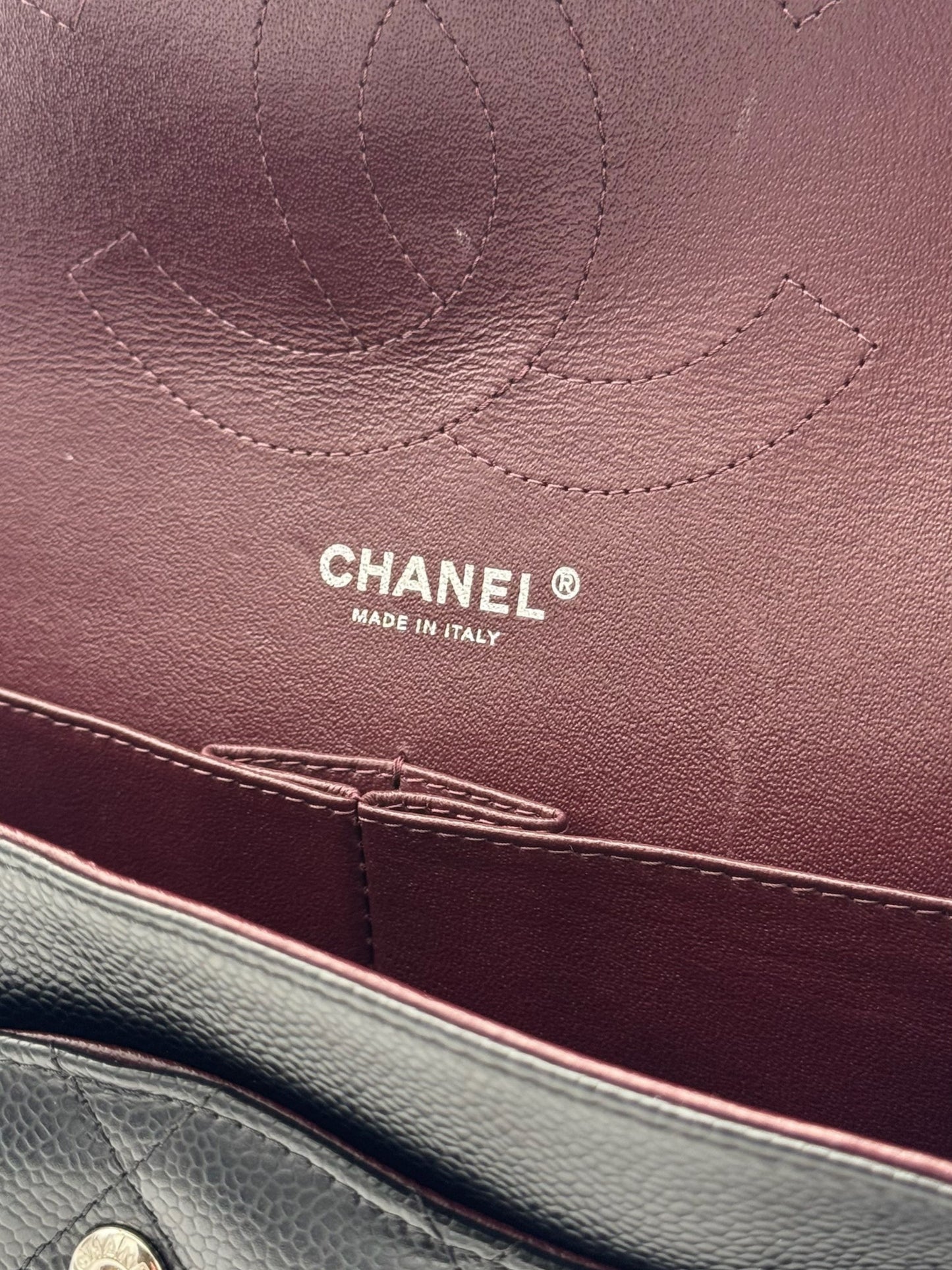 Chanel Classic Jumbo Black Caviar Leather
