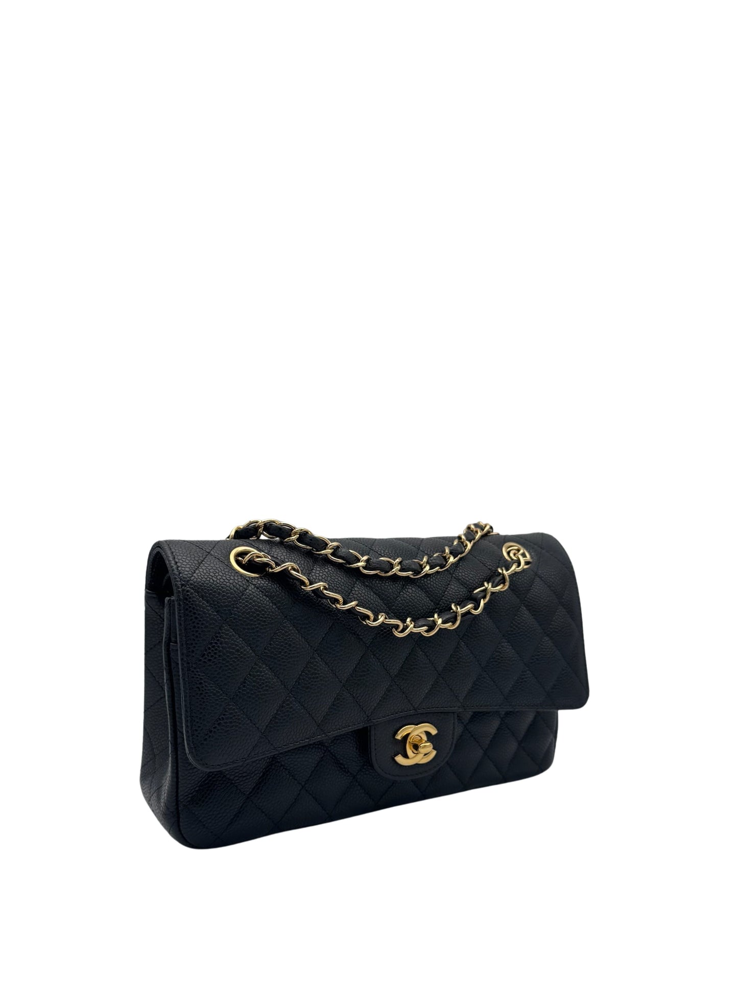 Chanel Classic Medium Black Caviar Leather