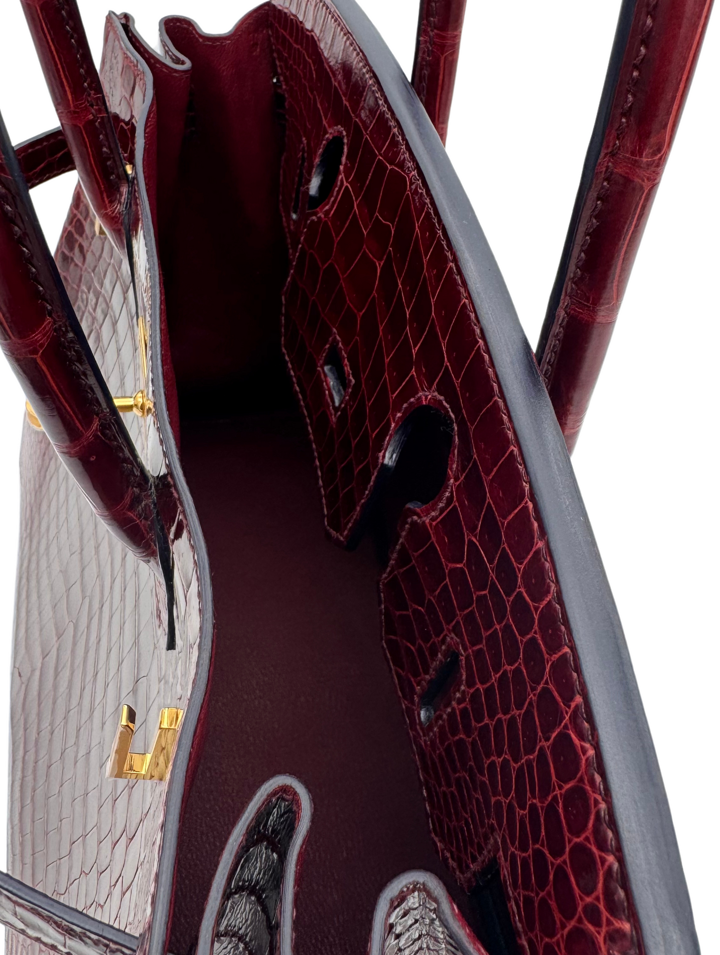 Hermès Birkin 30 Crocodile Porosus Bourdeaux