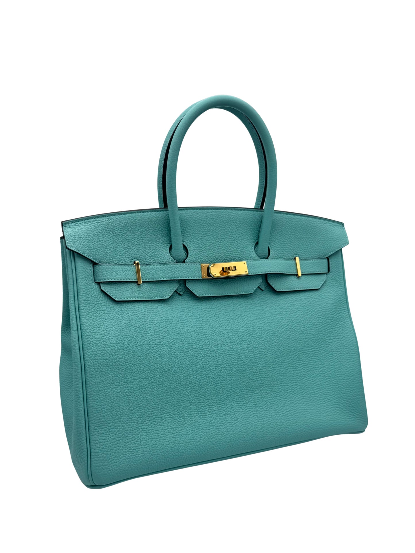 Hermès Birkin 35 Togo Blue Atoll Gold Hardware