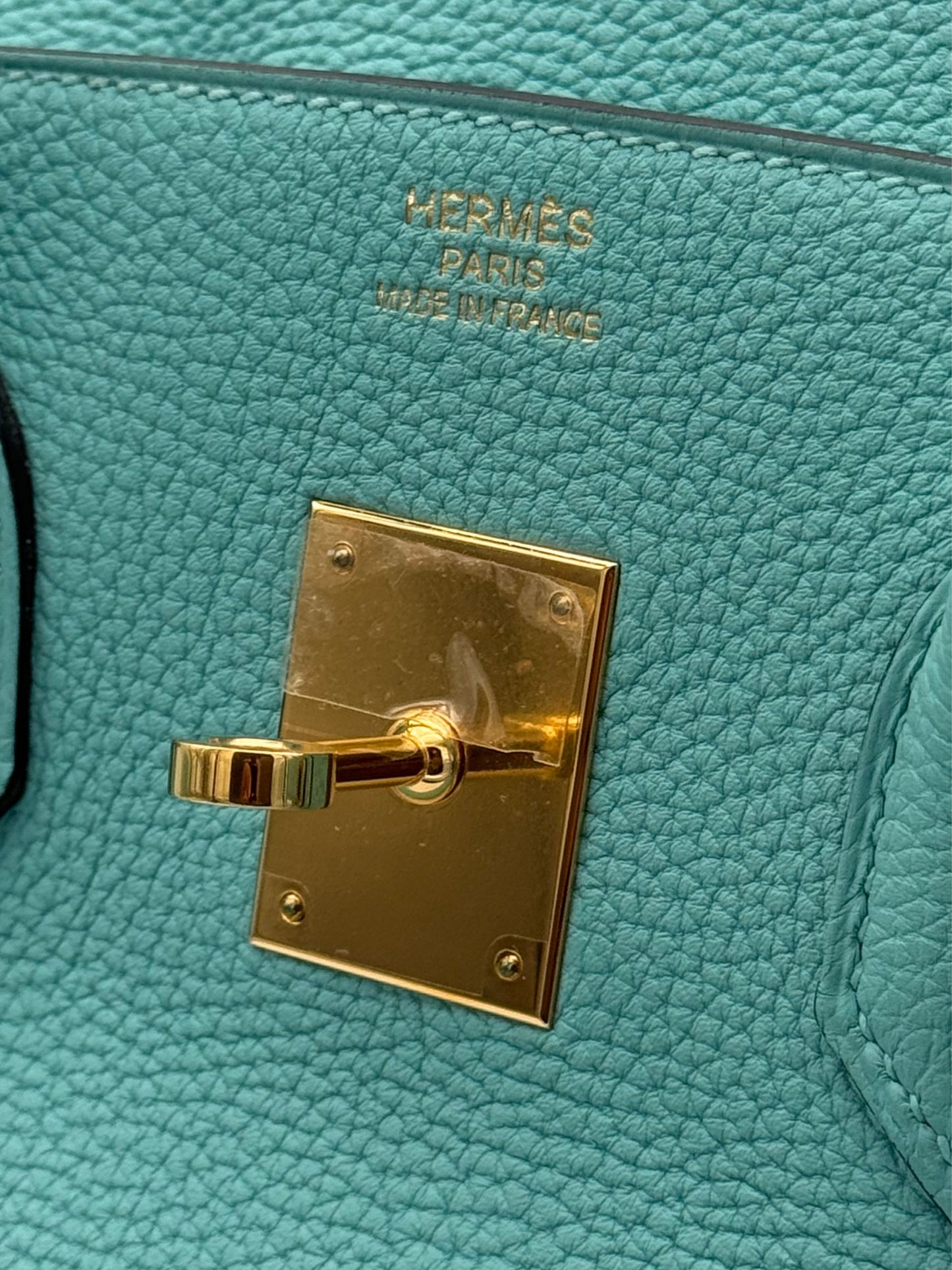 Hermès Birkin 35 Togo Blue Atoll Gold Hardware