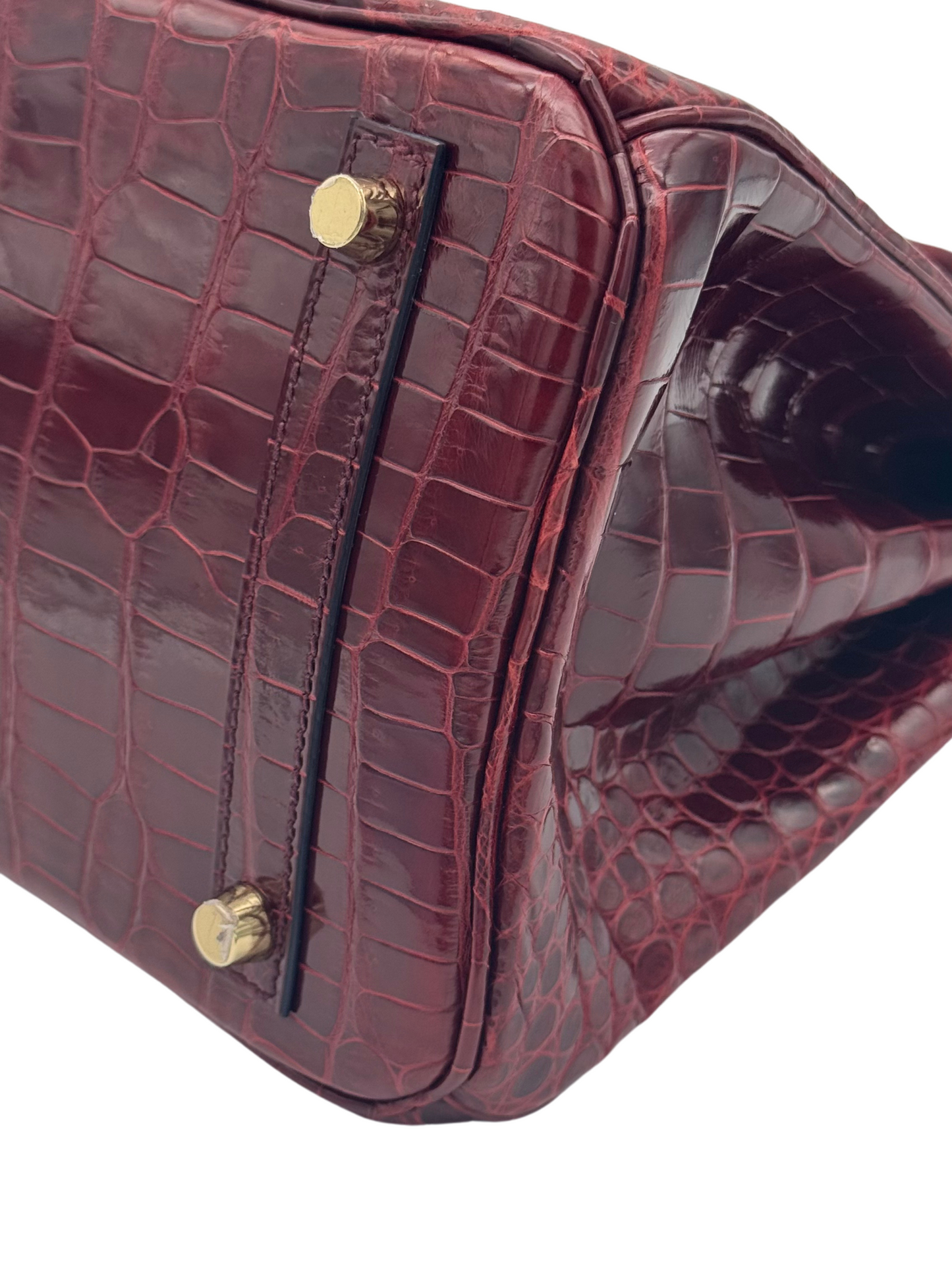 Hermès Birkin 30 Crocodile Porosus Bourdeaux