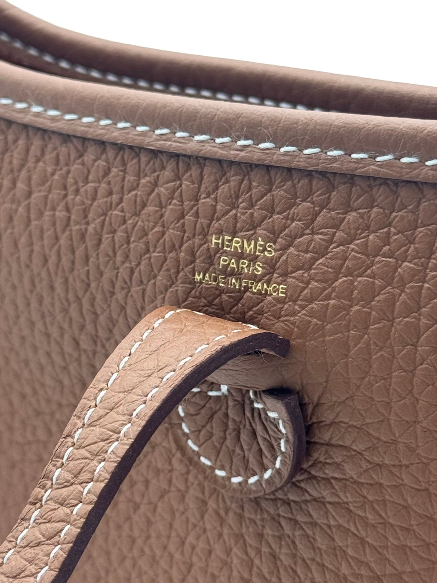 Hermès Evelyne Mini Clemence Gold