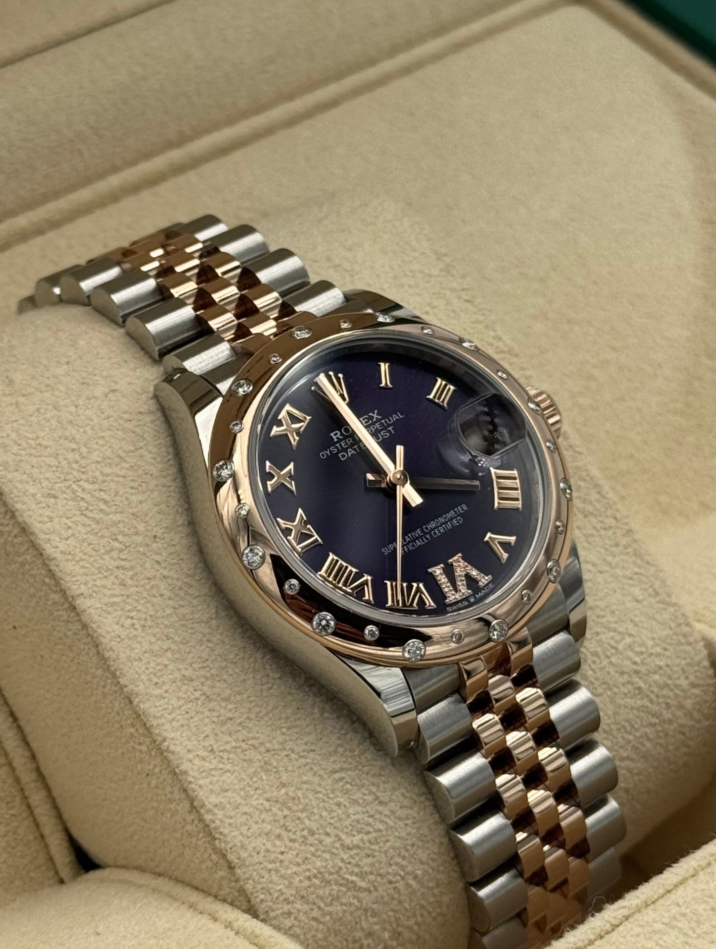 Rolex Datejust 31mm Steel/R. Gold Aubergine Dial