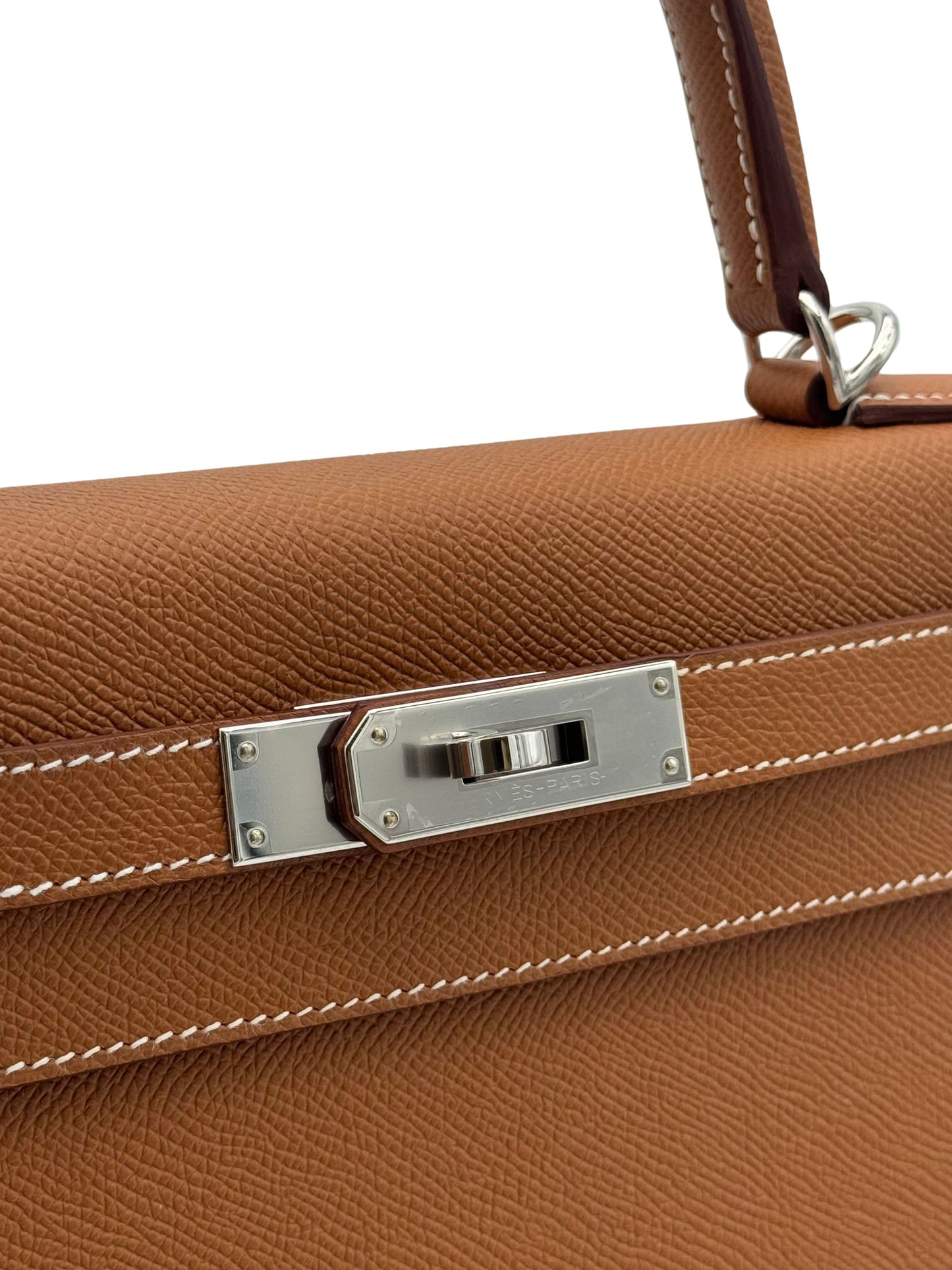 Hermès Kelly 28 Epsom Gold Palladium Hardware