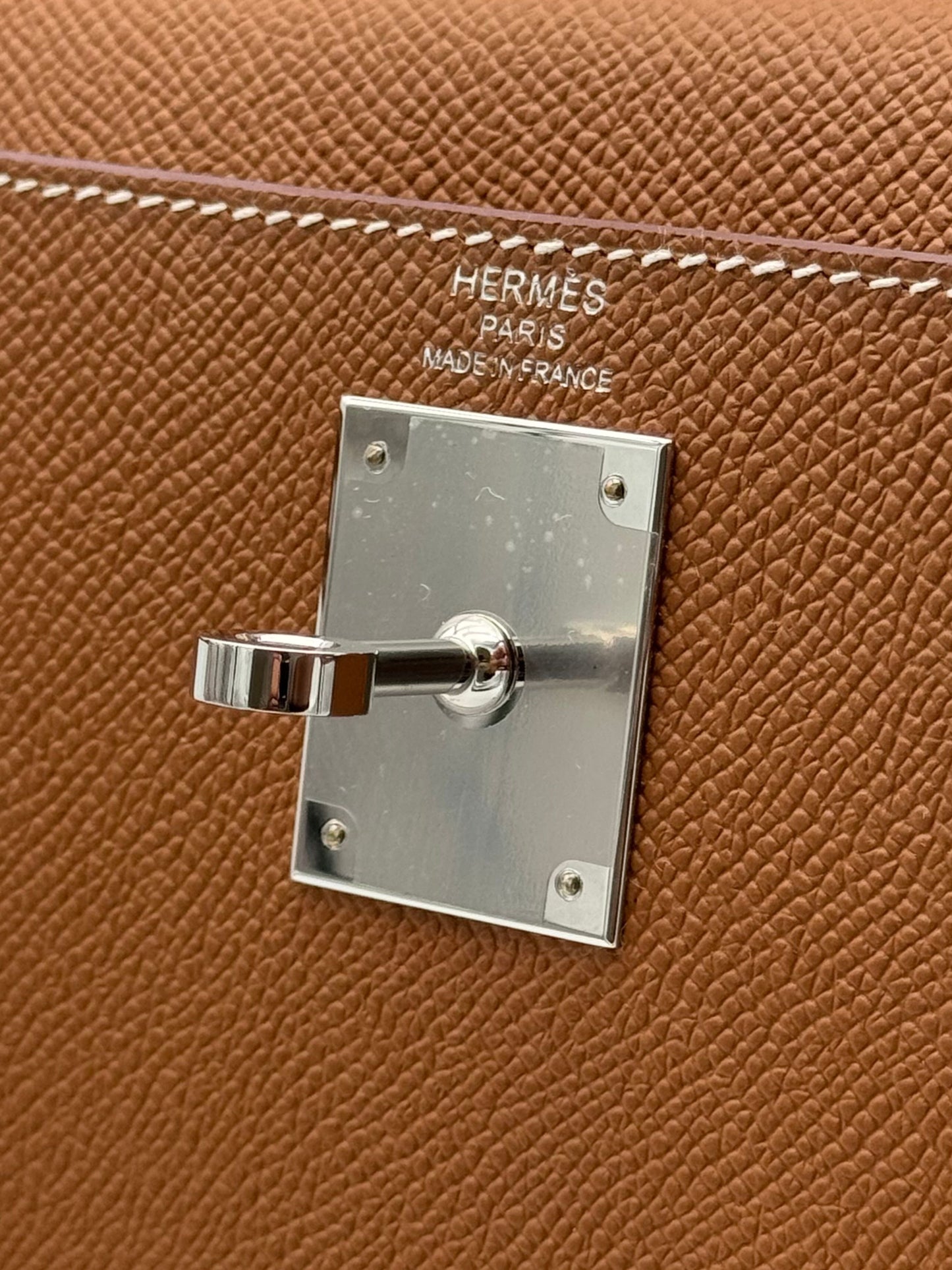 Hermès Kelly 28 Epsom Gold Palladium Hardware