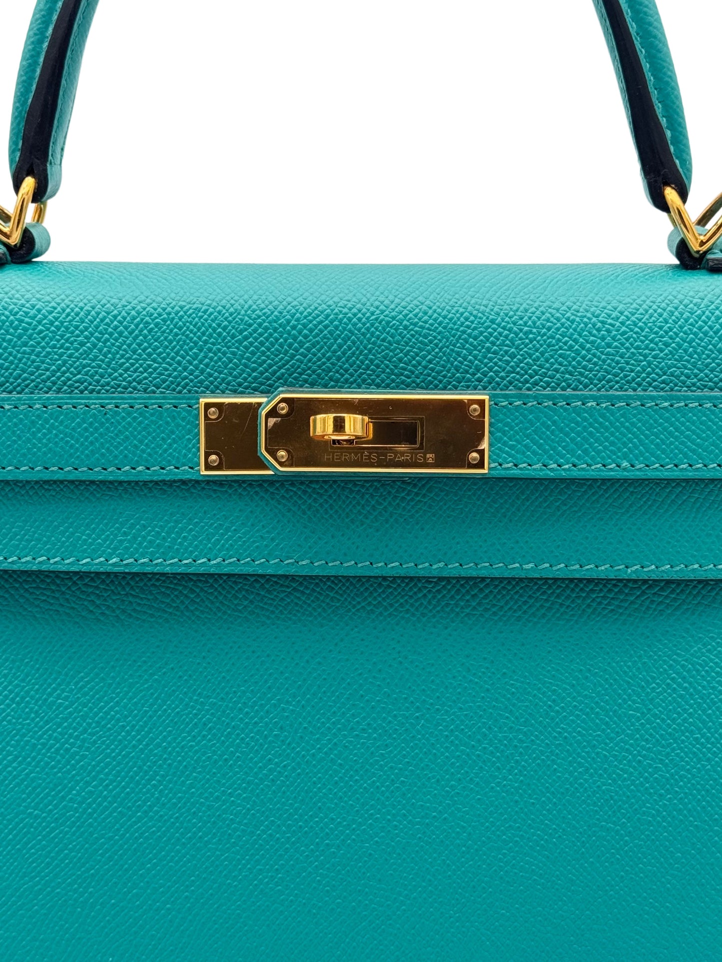 Hermès Kelly 28 Epsom Blue Paon