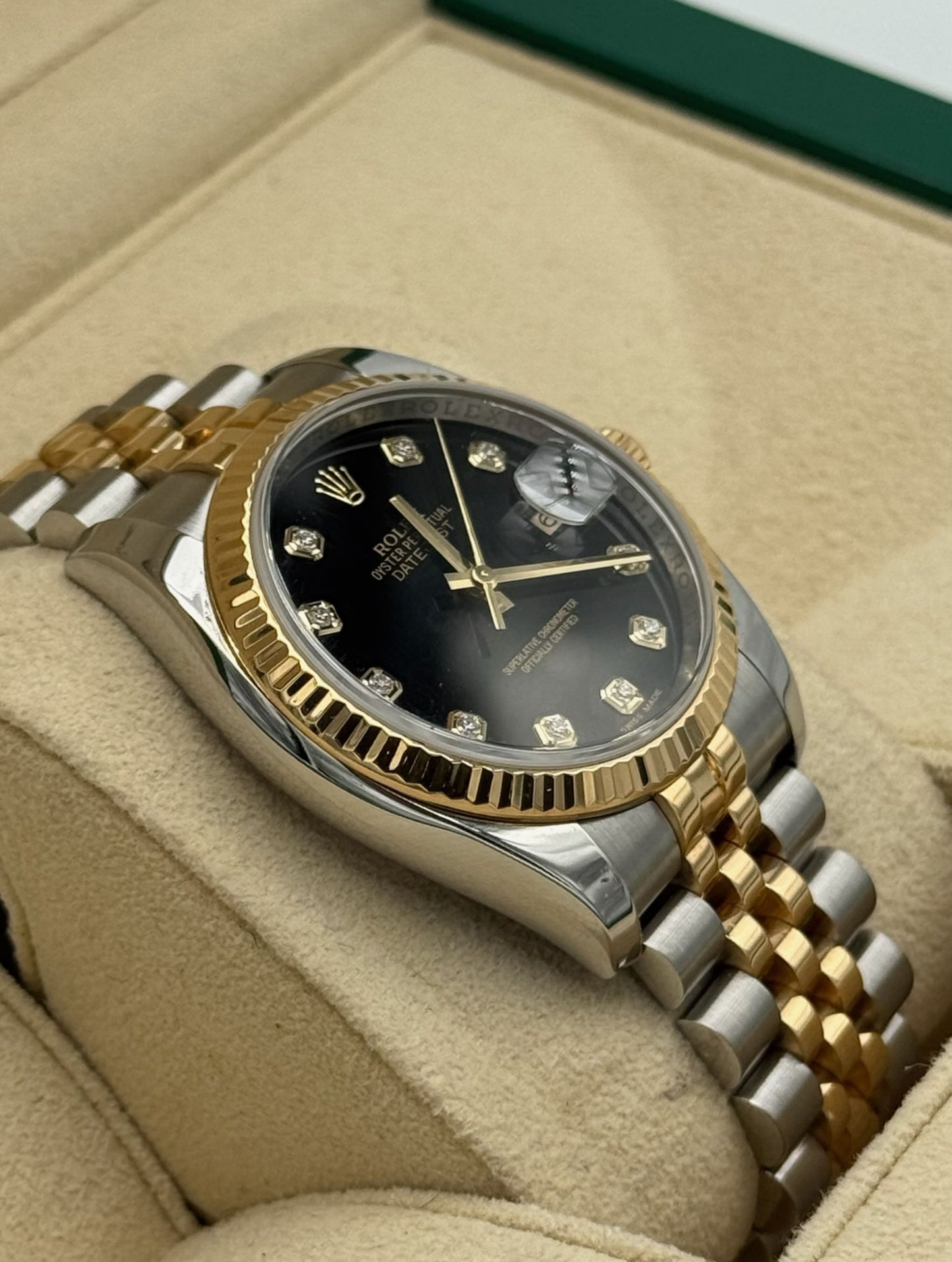 Rolex Datejust 36mm Steel/Gold Black Dial