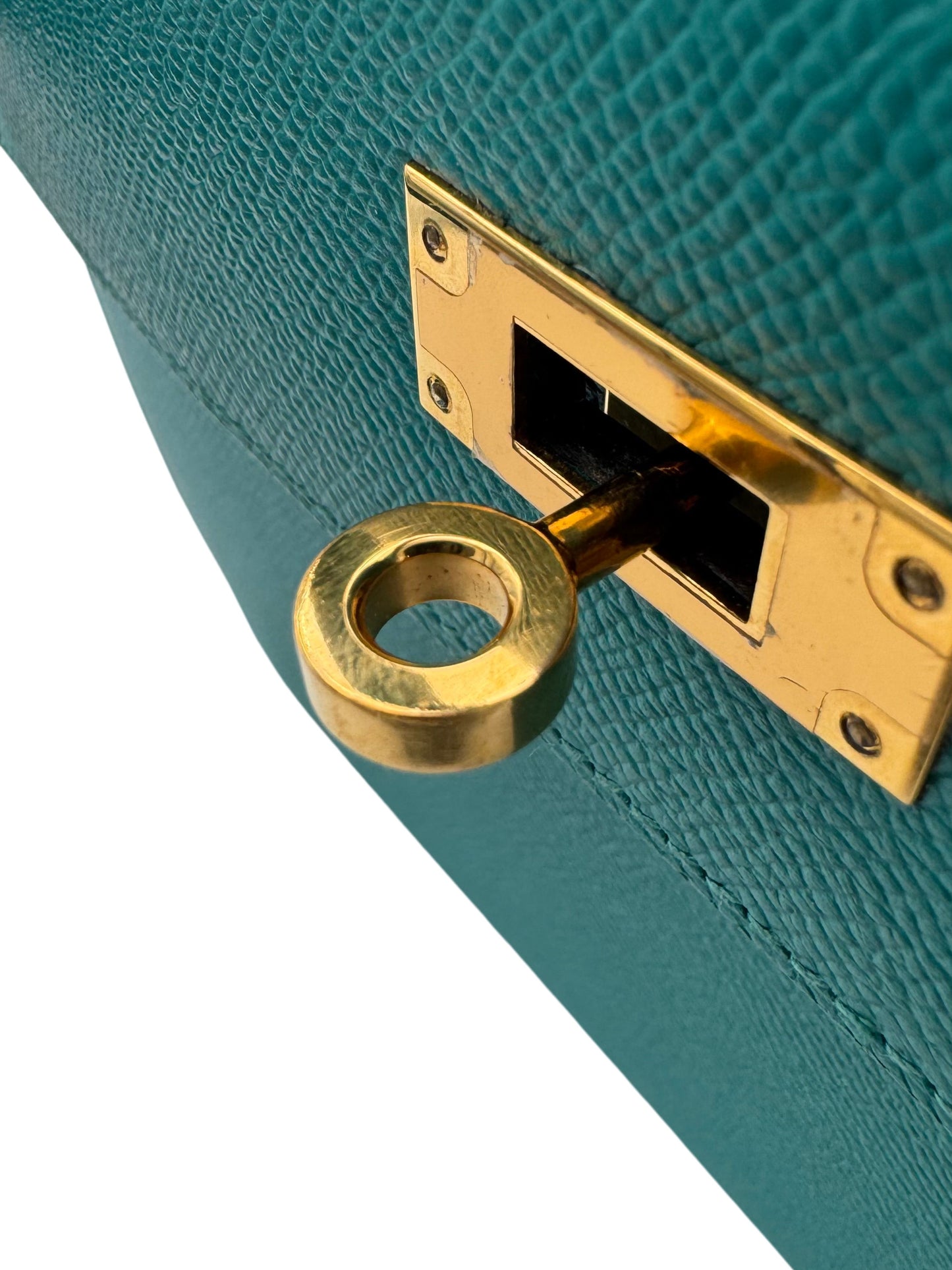 Hermès Kelly 28 Epsom Blue Paon