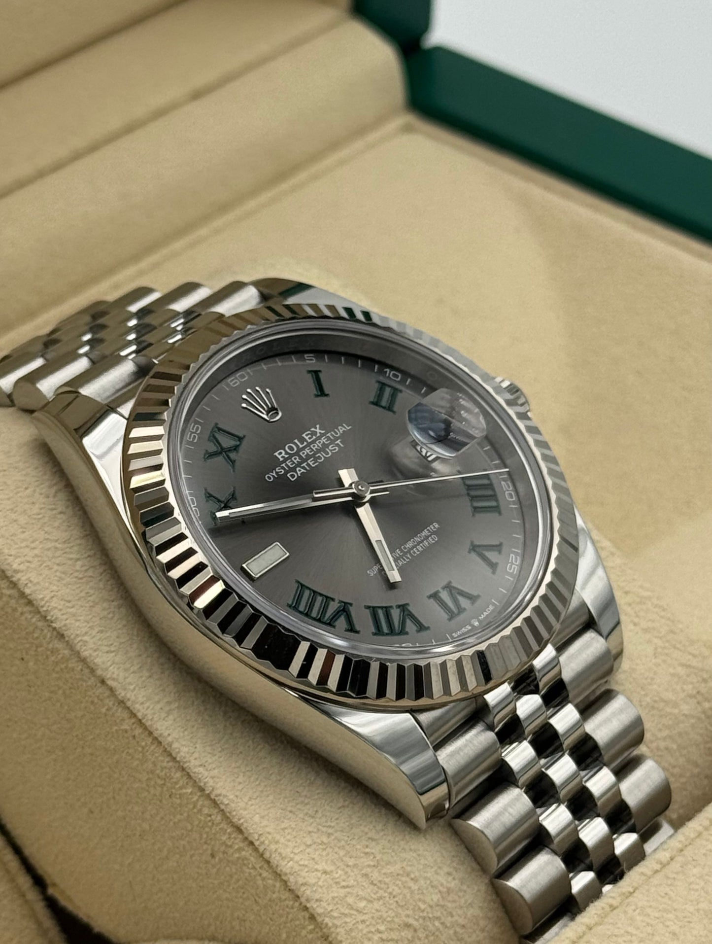 Rolex Datejust 41mm Steel Wimbledon Dial