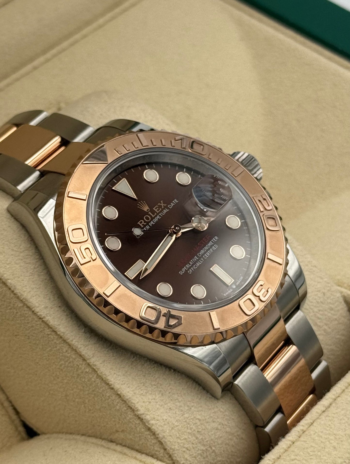 Rolex Yacht Master 40mm Steel/R. Gold Chocolate Dial