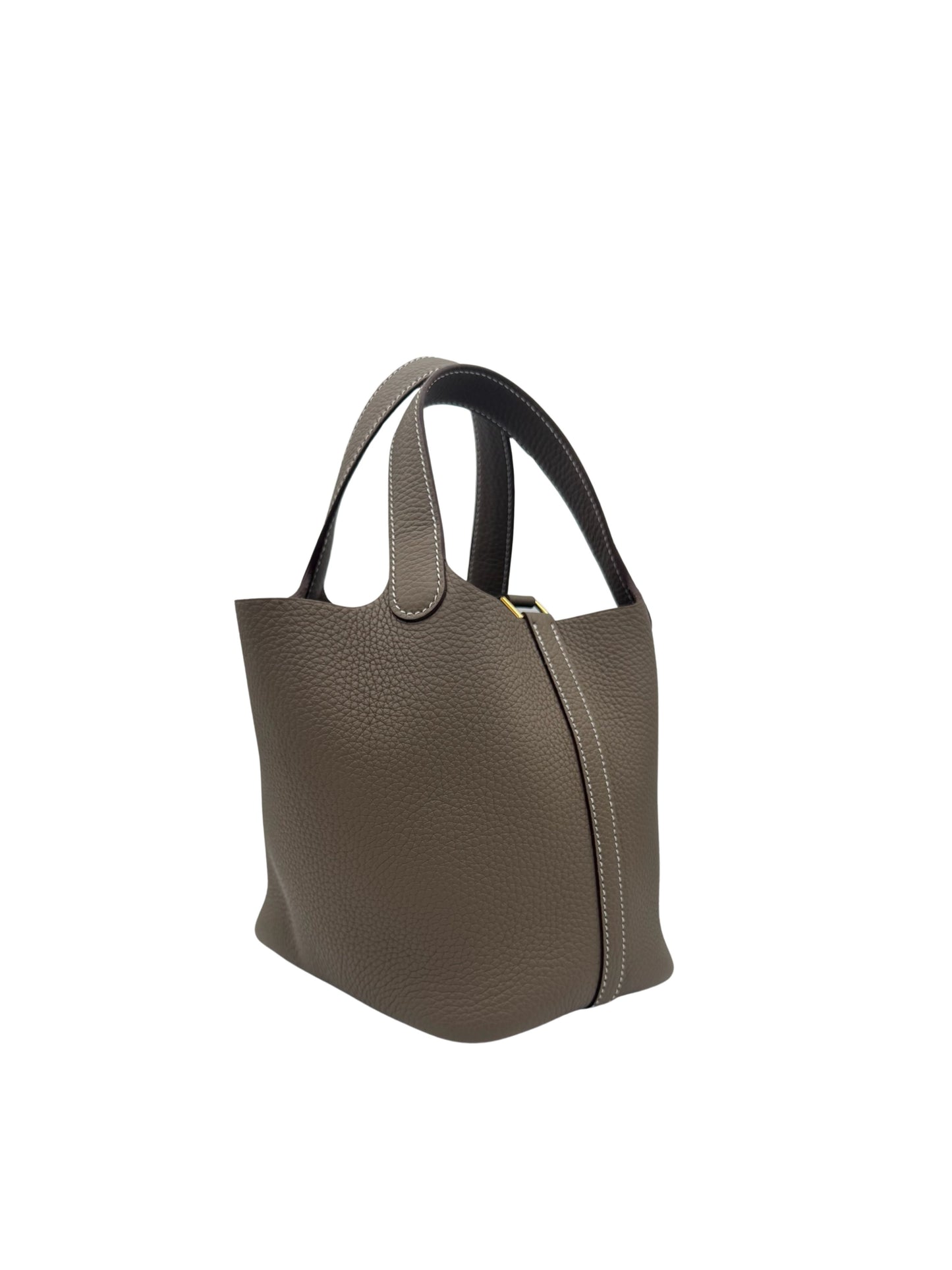 Hermès Picotin 18 Clemence Etoupe Gold Hardware
