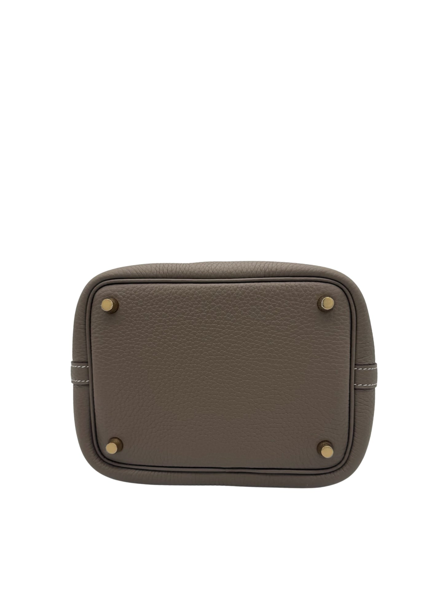 Hermès Picotin 18 Clemence Etoupe Gold Hardware