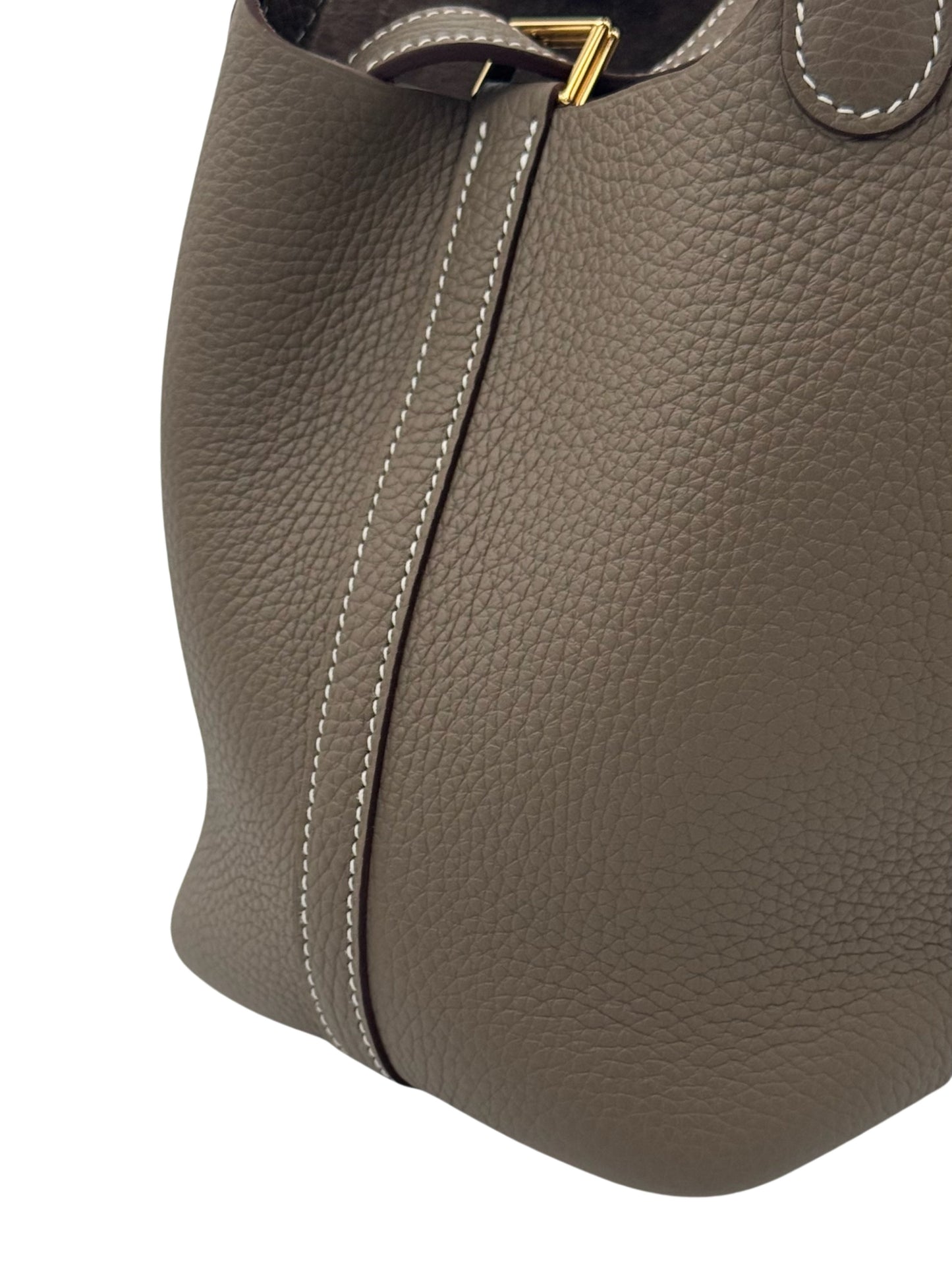 Hermès Picotin 18 Clemence Etoupe Gold Hardware
