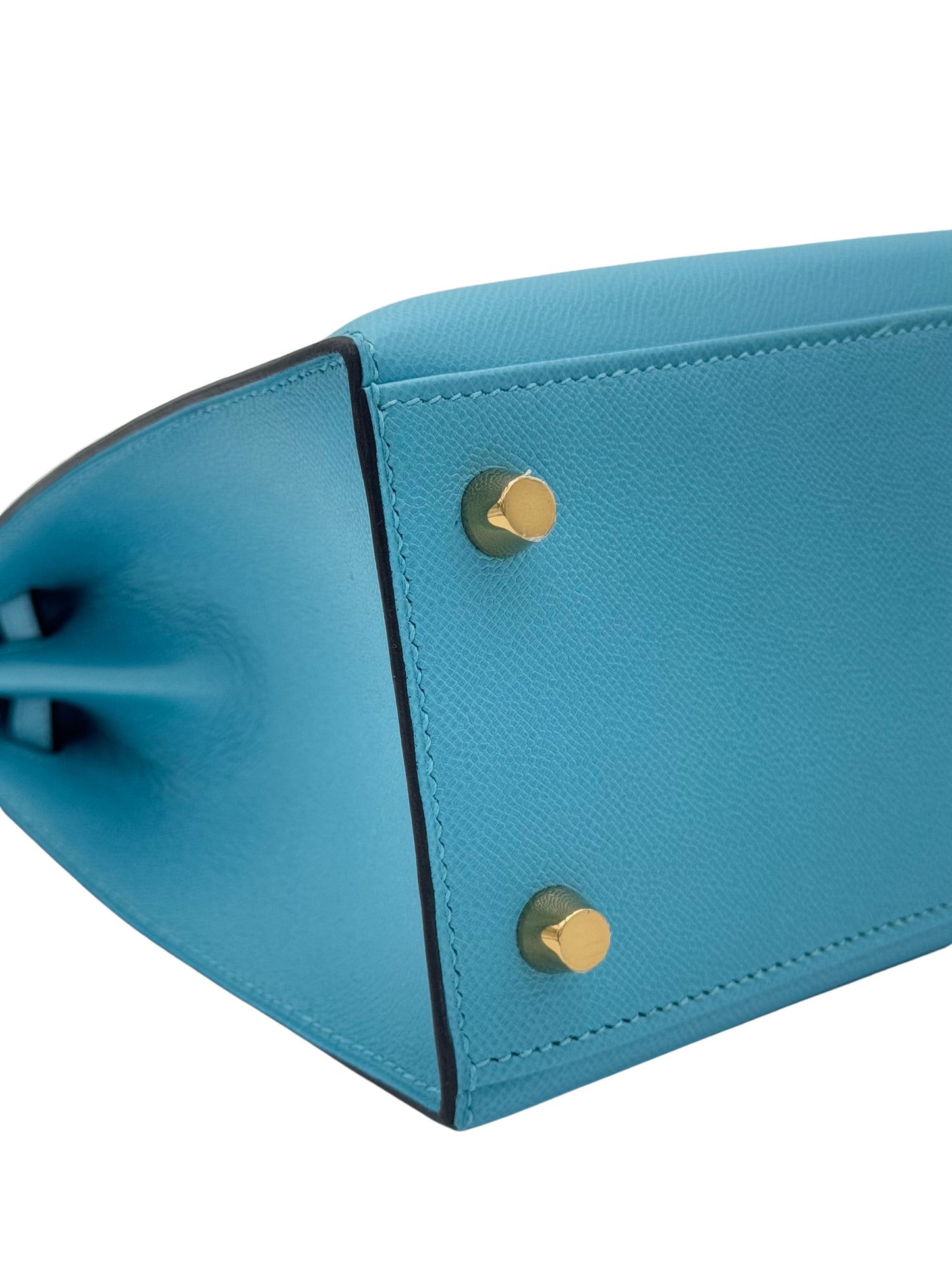 Hermès Kelly 25 Madame Blue Du Nord Gold Hardware