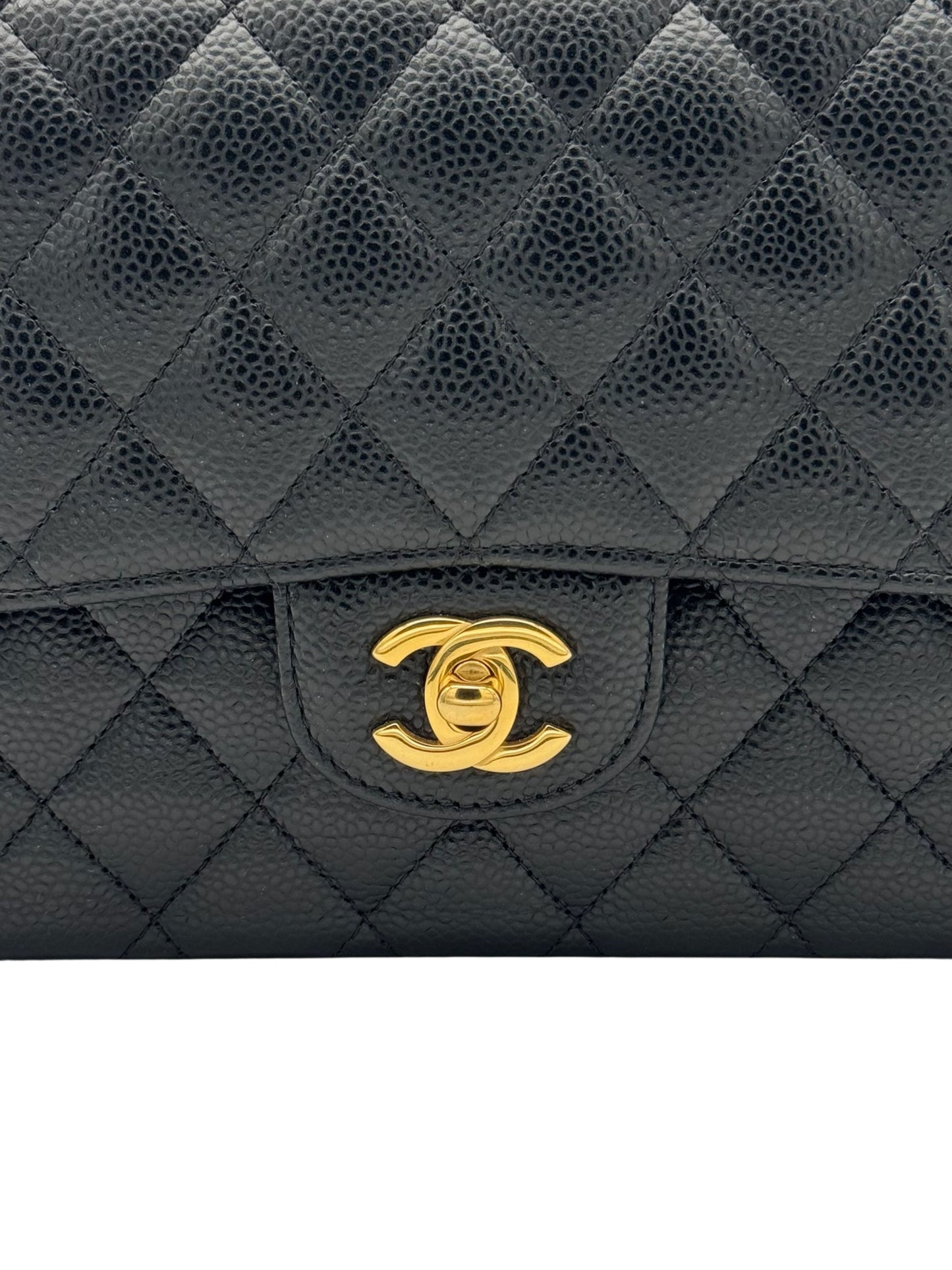 Chanel Classic Medium Black Caviar Leather