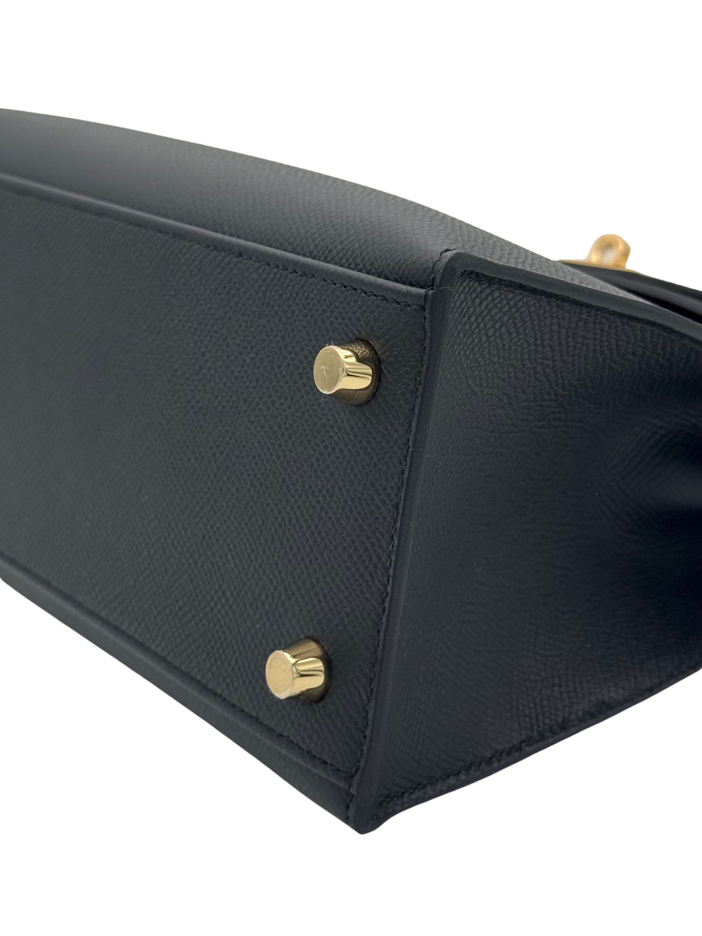 Hermès Kelly 25 Epsom Black Gold Hardware