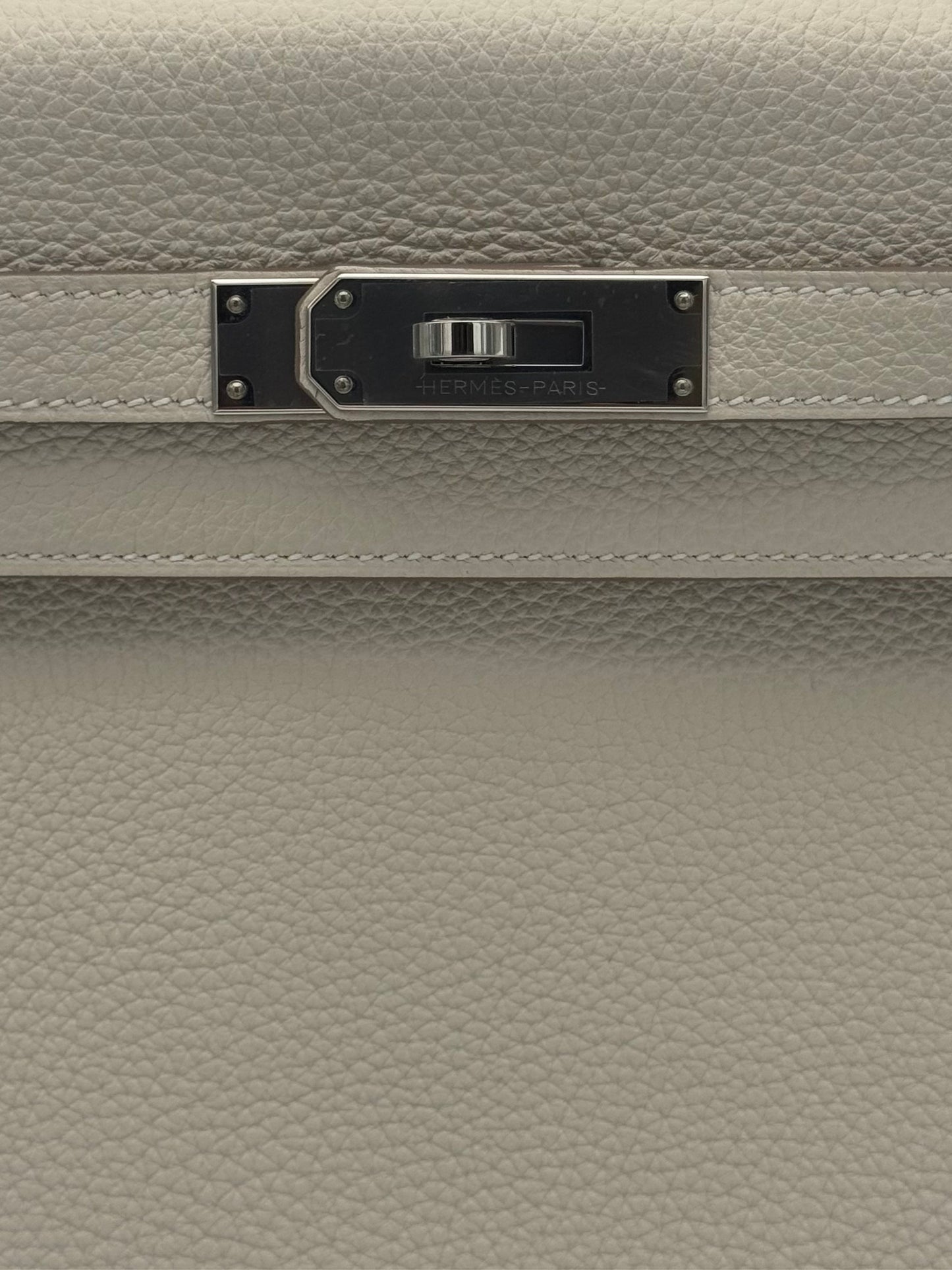 Hermès Kelly 28 Togo Craie Palladium Hardware