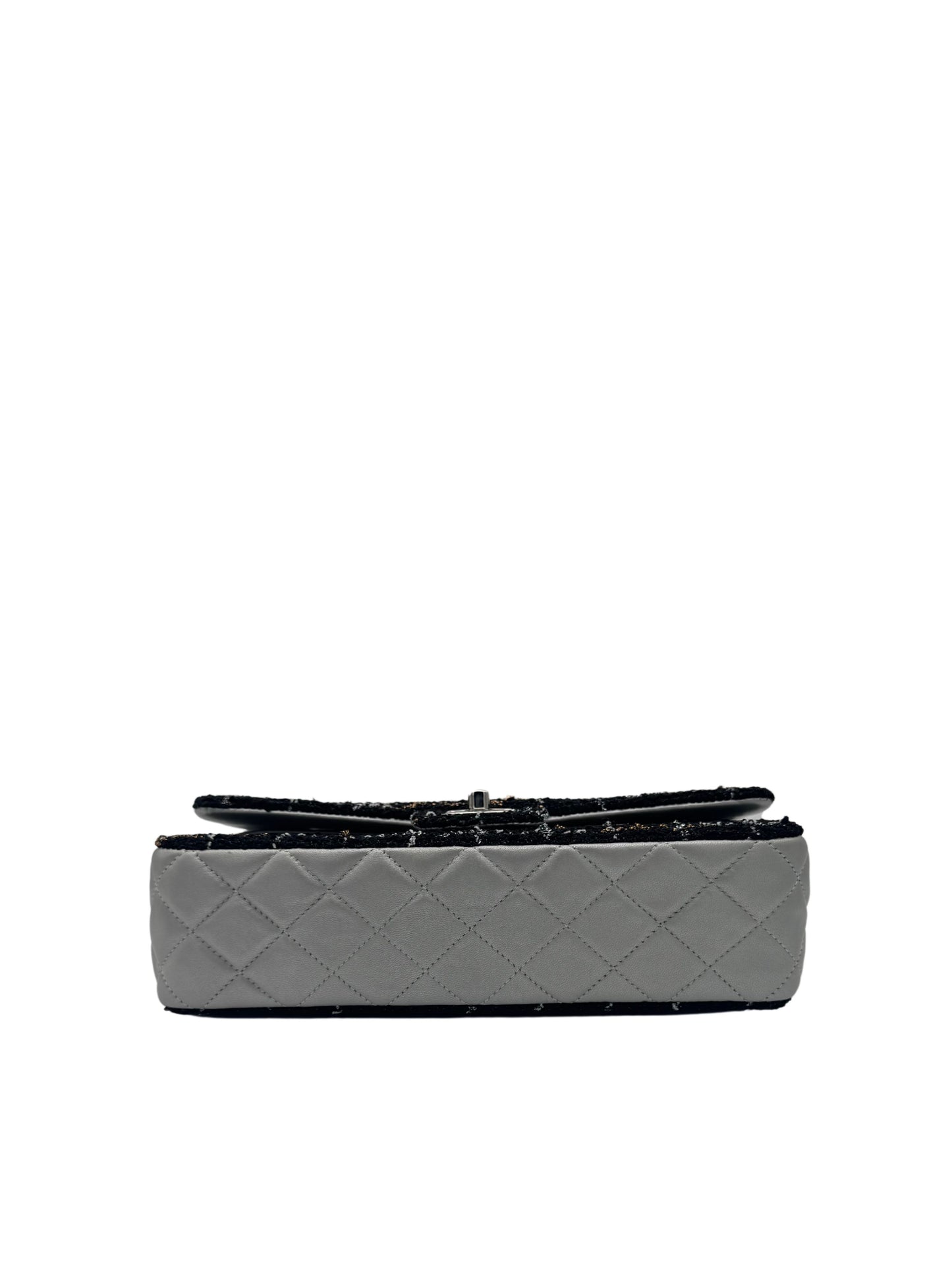 Chanel Classic Flap Black Tweed / Silver