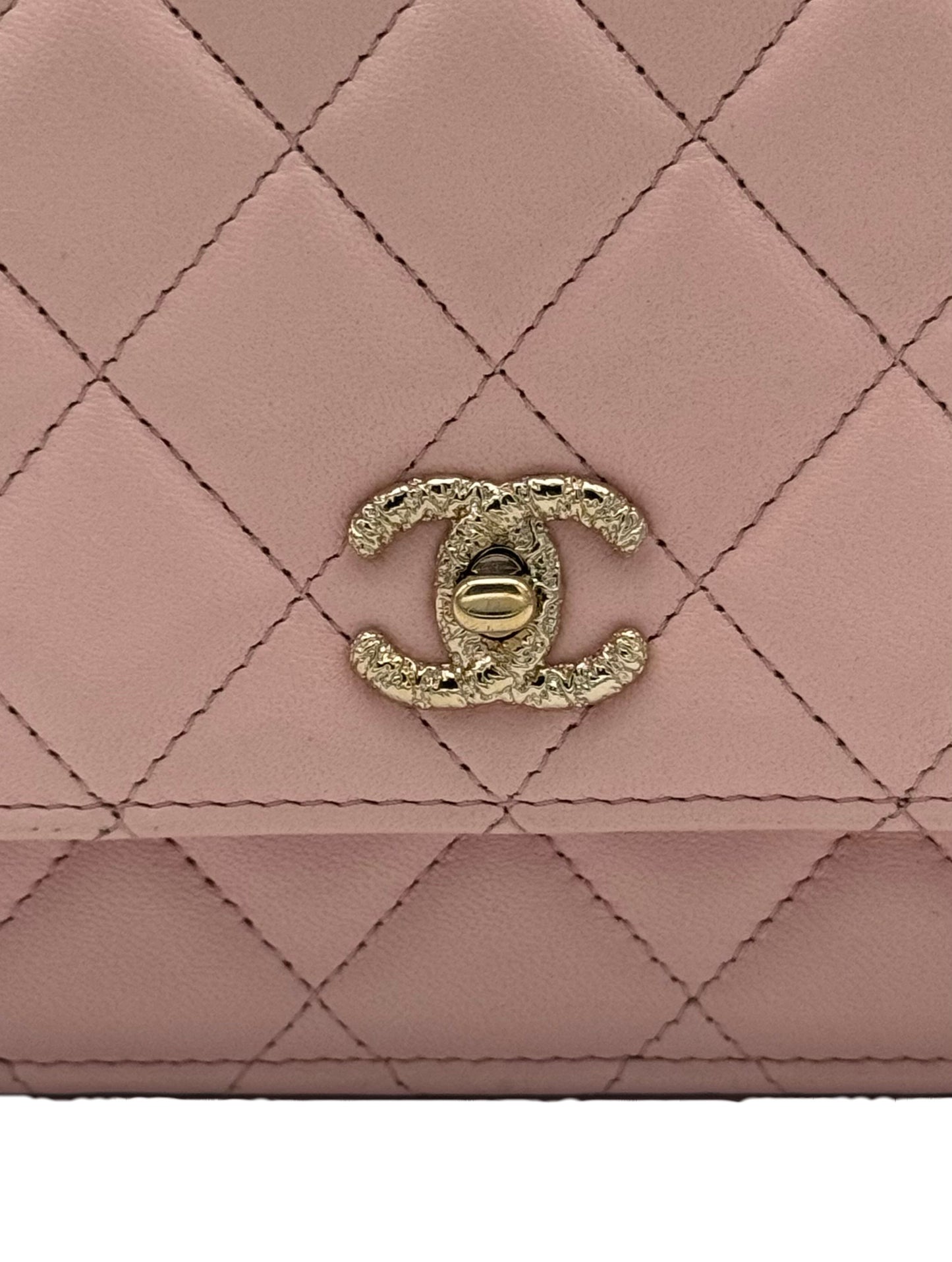 Chanel Light Pink Top Handle Flowers