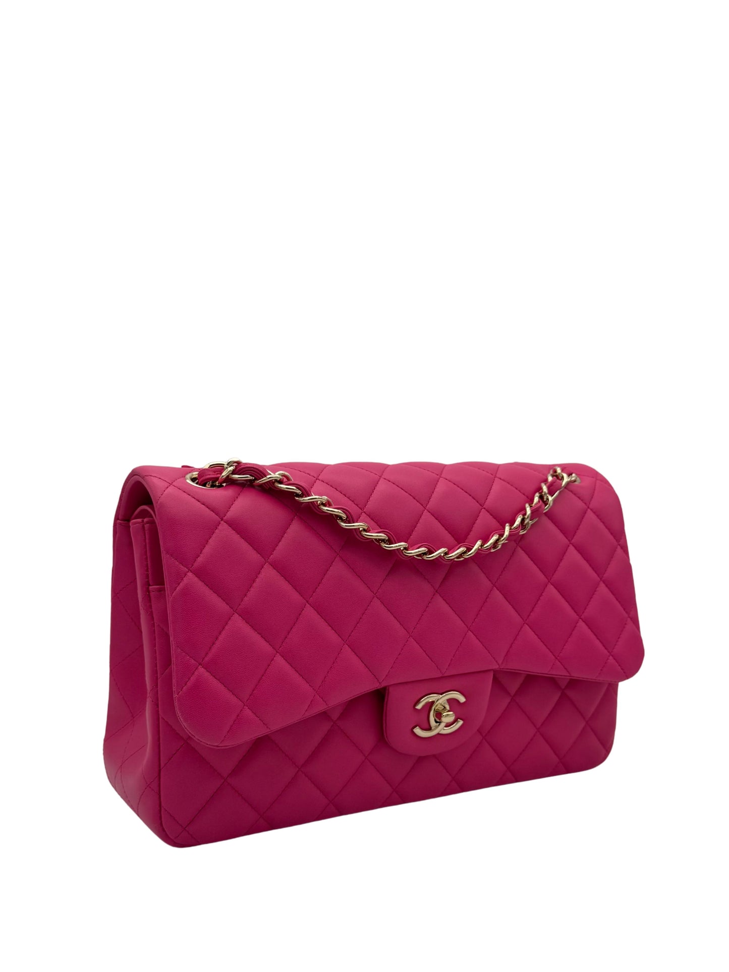 Chanel Classic Jumbo Pink Lambskin