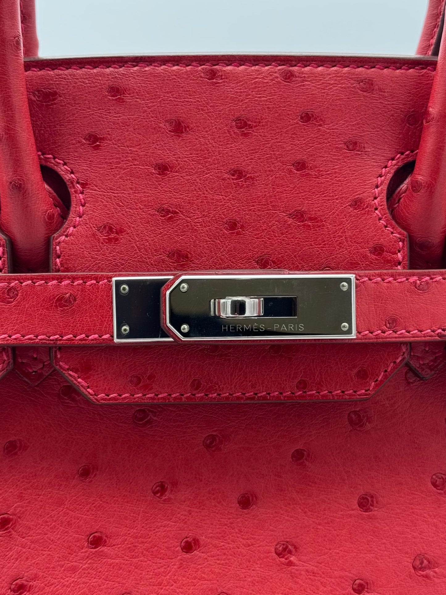 Hermès Birkin 30 Ostrich Bougainvillea